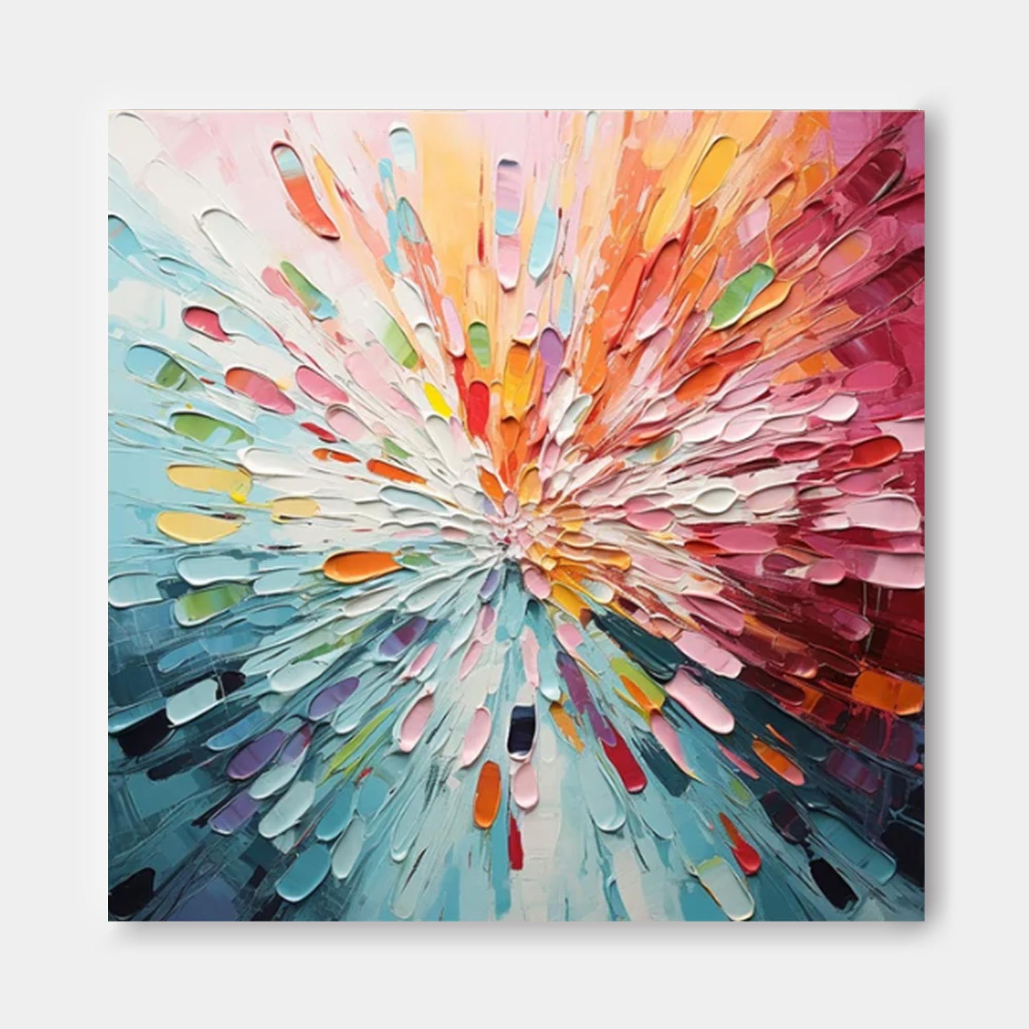 Wallart Explosive Burst of Color Canvas