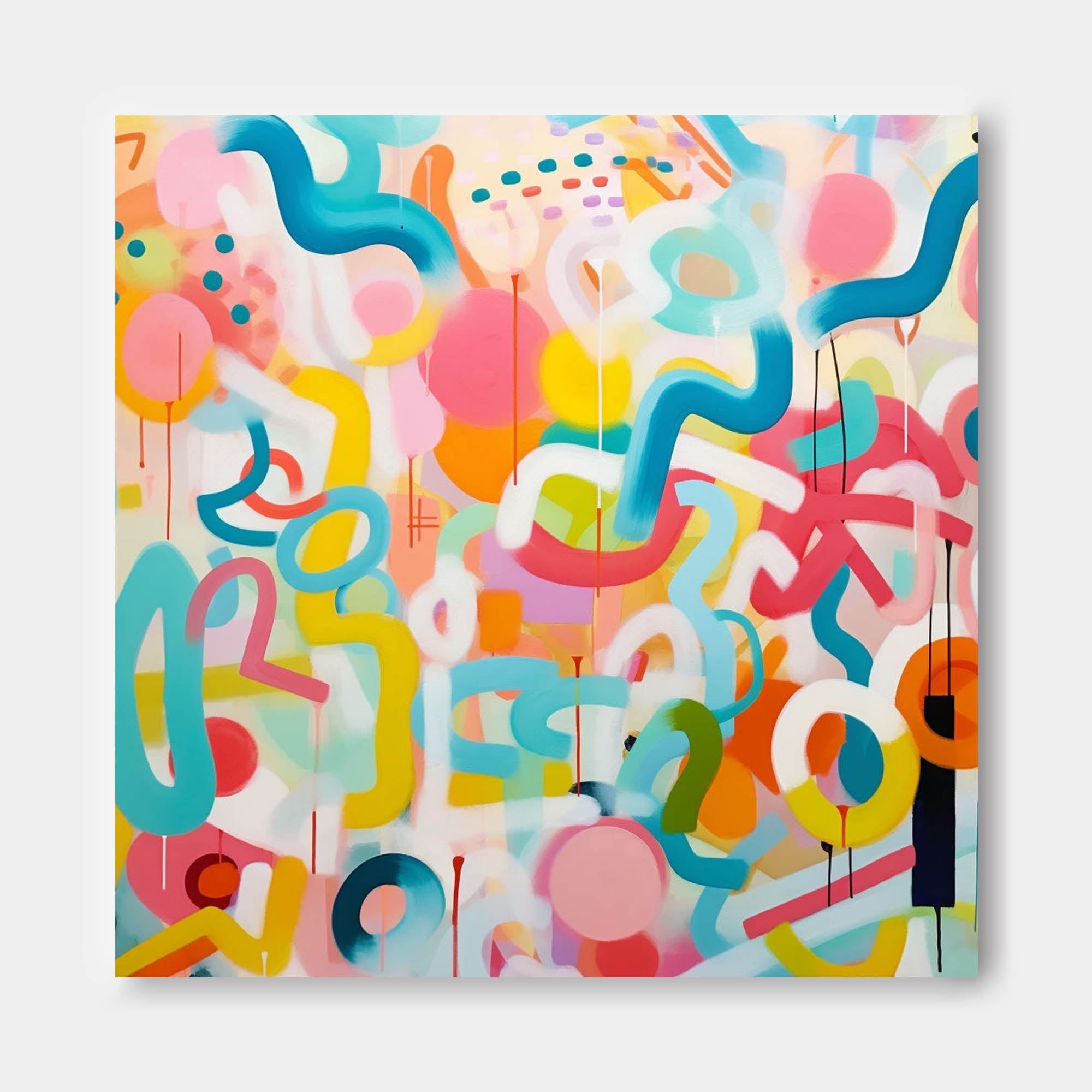 Wallart Vibrant Chaos Abstract Explosion