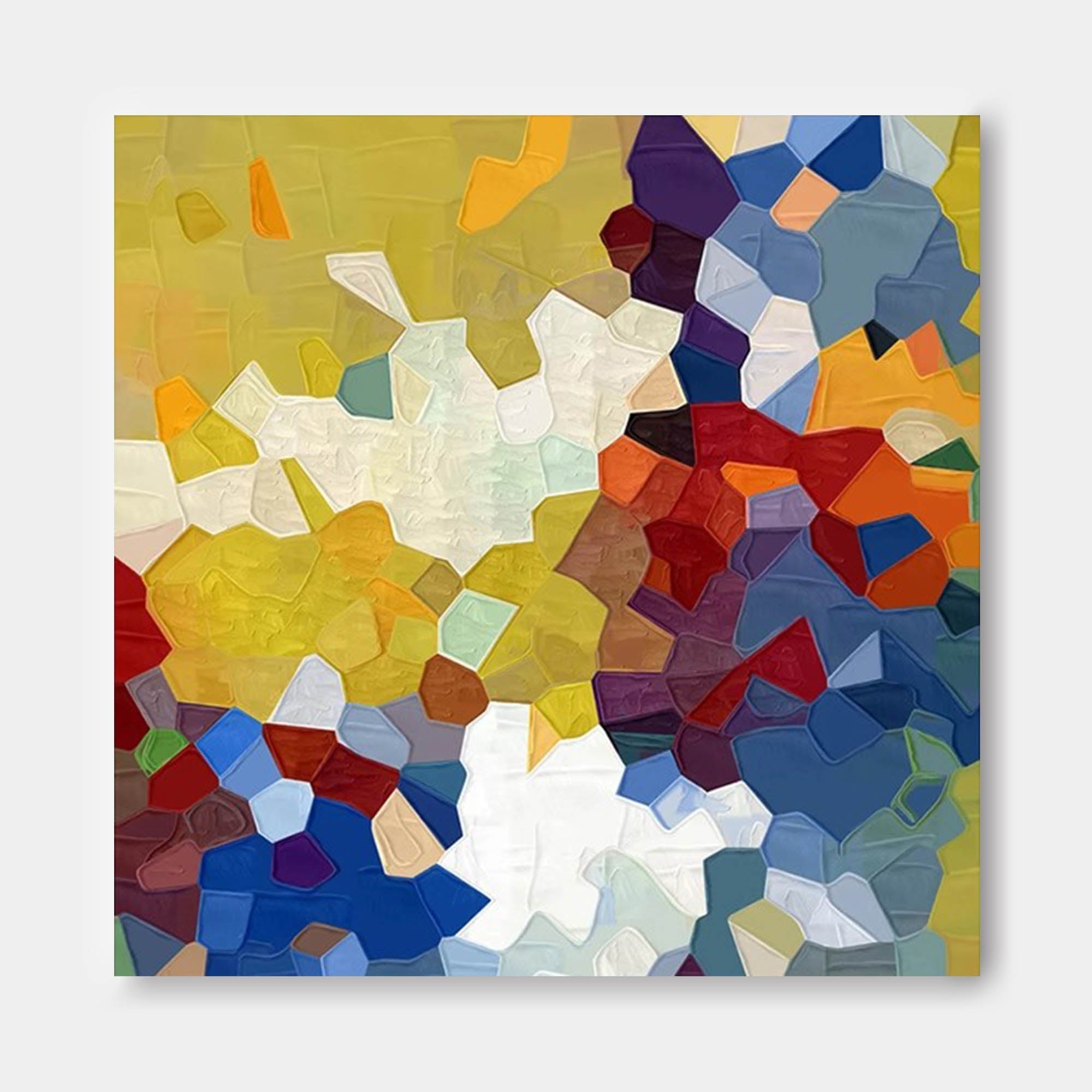 Wallart Vibrant Mosaic Textured Abstract Art