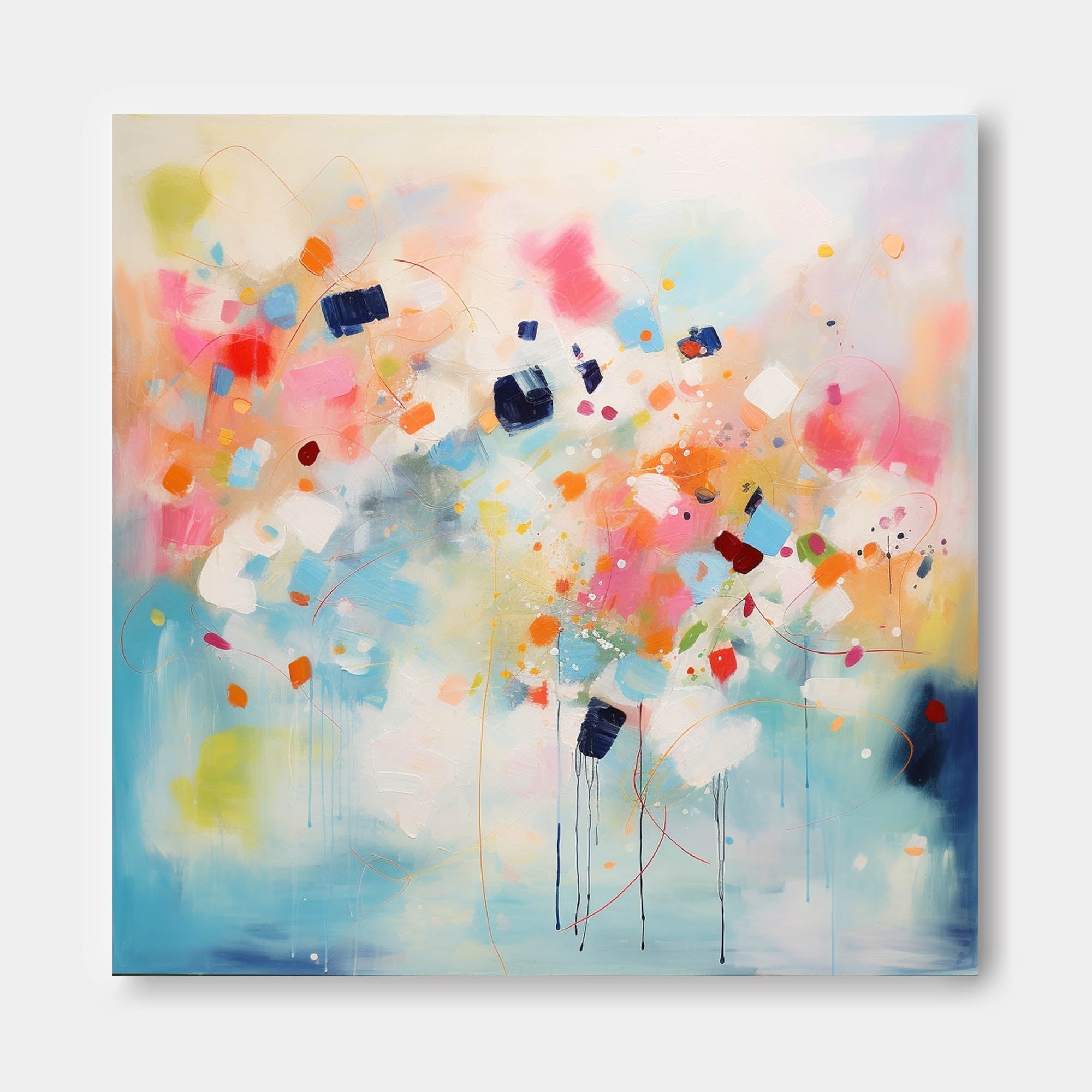 Wallart Playful Abstract Color Burst Art