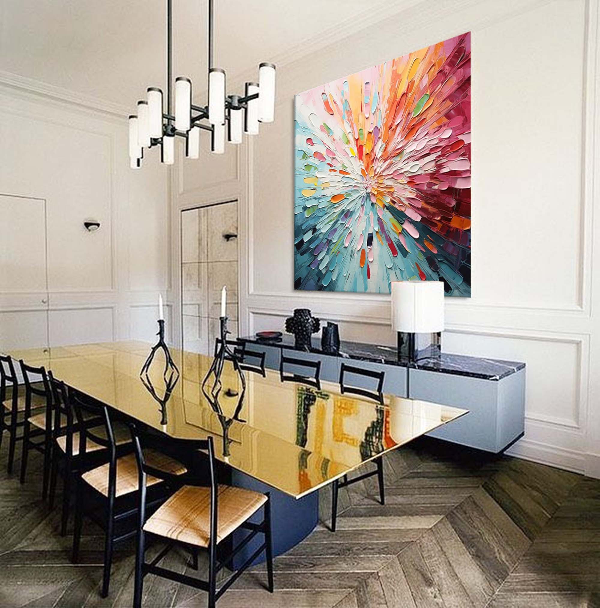 Wallart Explosive Burst of Color Canvas