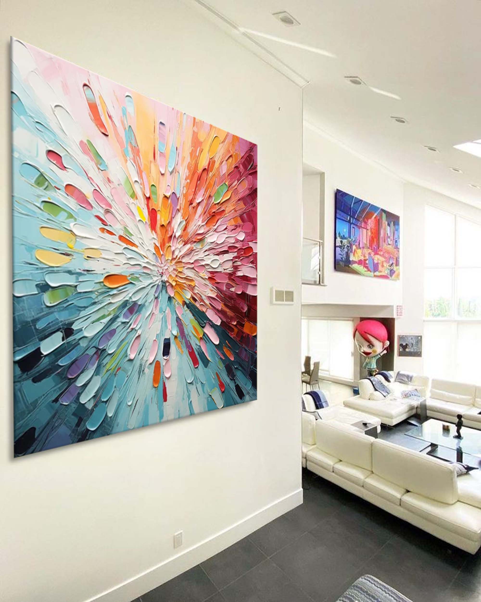 Wallart Explosive Burst of Color Canvas