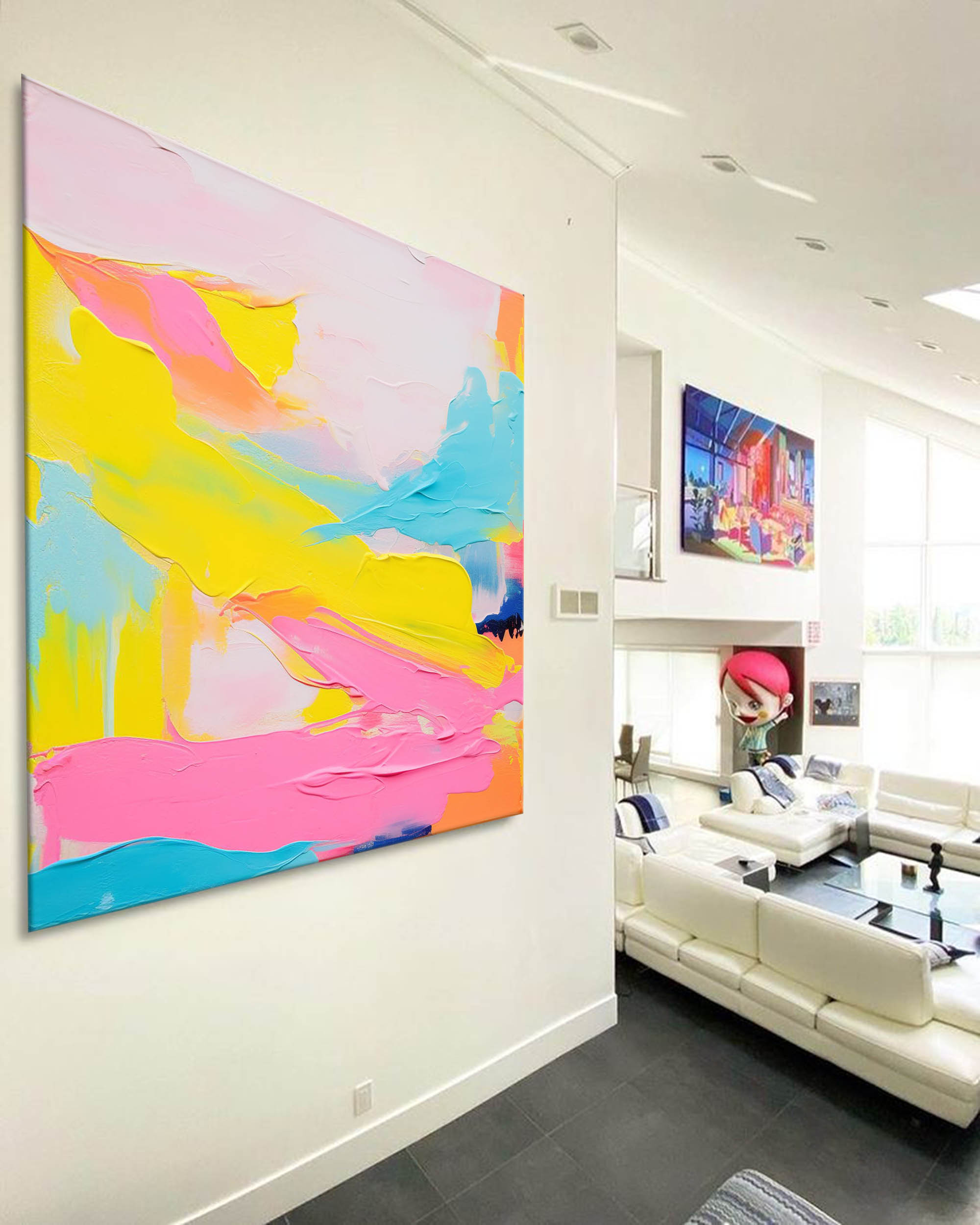 Wallart Sunset Glow Abstract Canvas