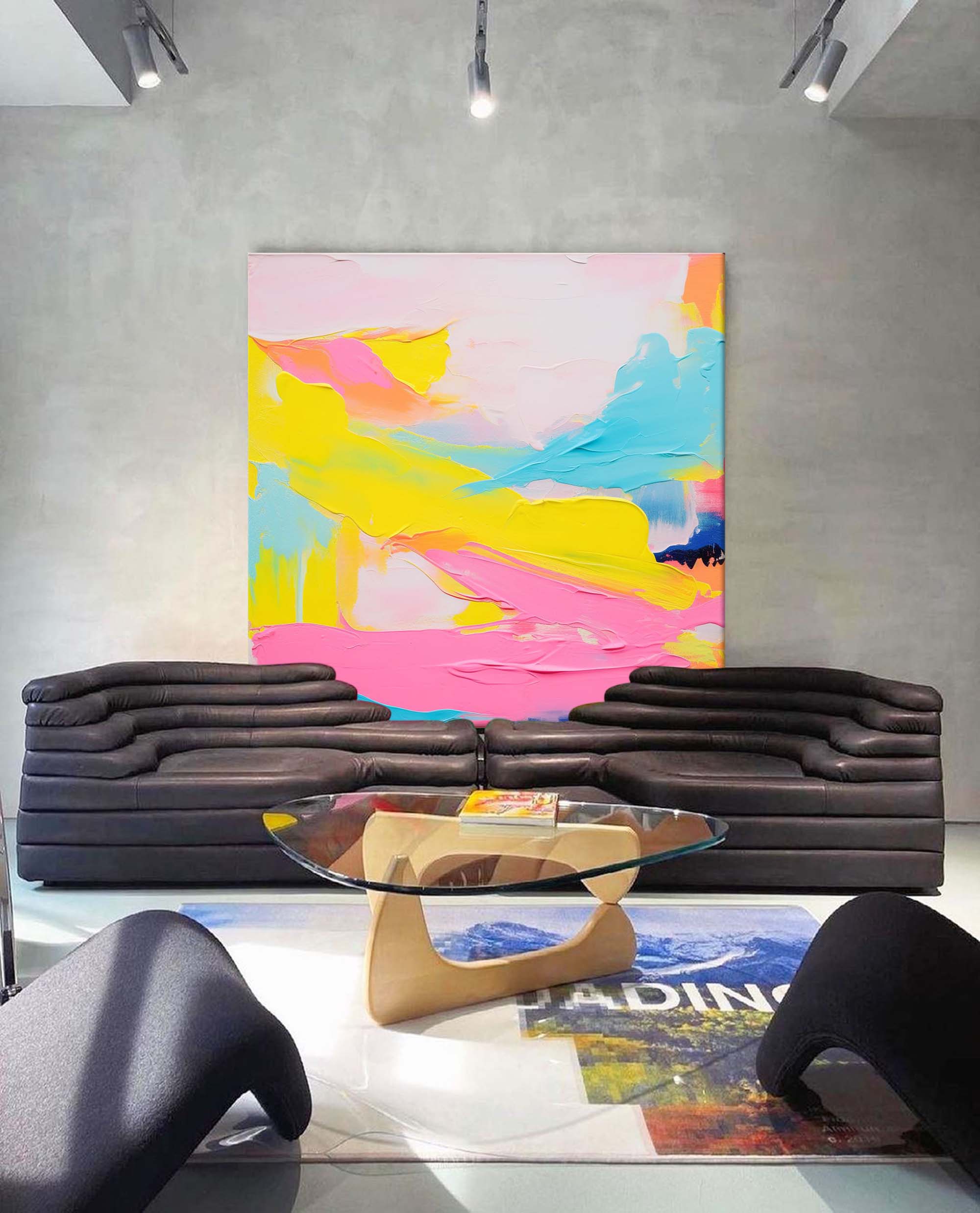 Wallart Sunset Glow Abstract Canvas