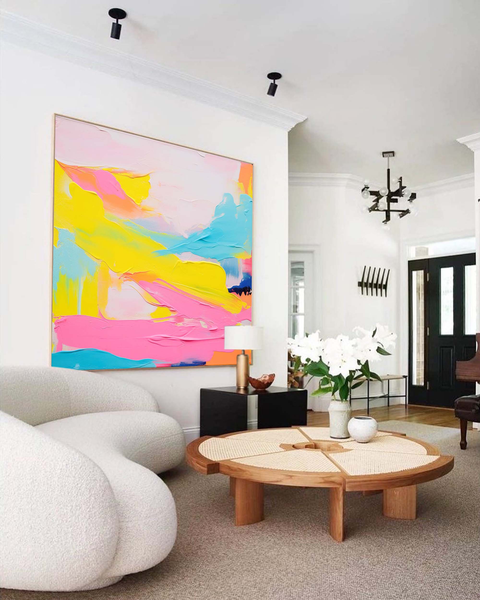 Wallart Sunset Glow Abstract Canvas