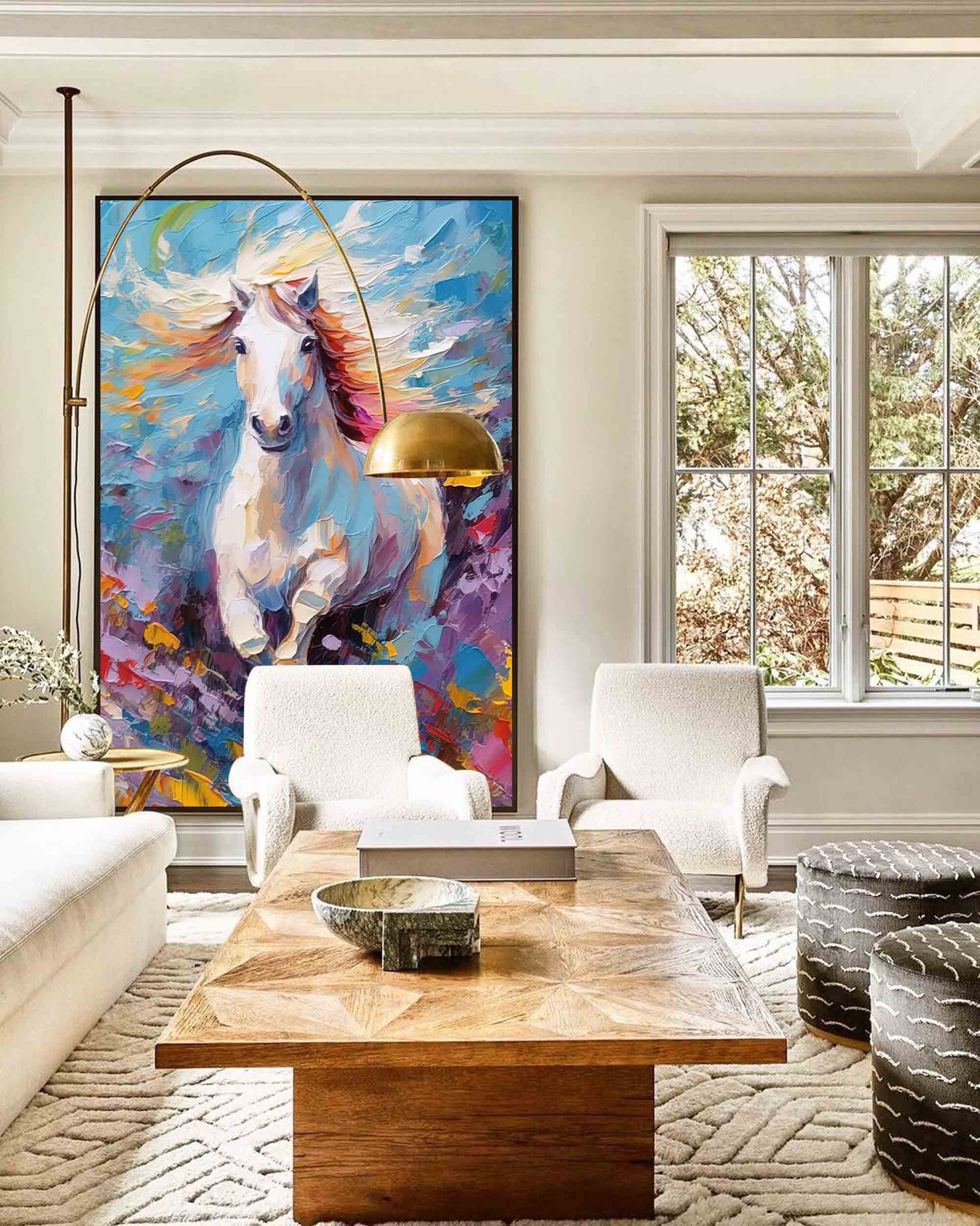 Wallart Wild Spirit – Energetic Horse Oil Painting on Canvas