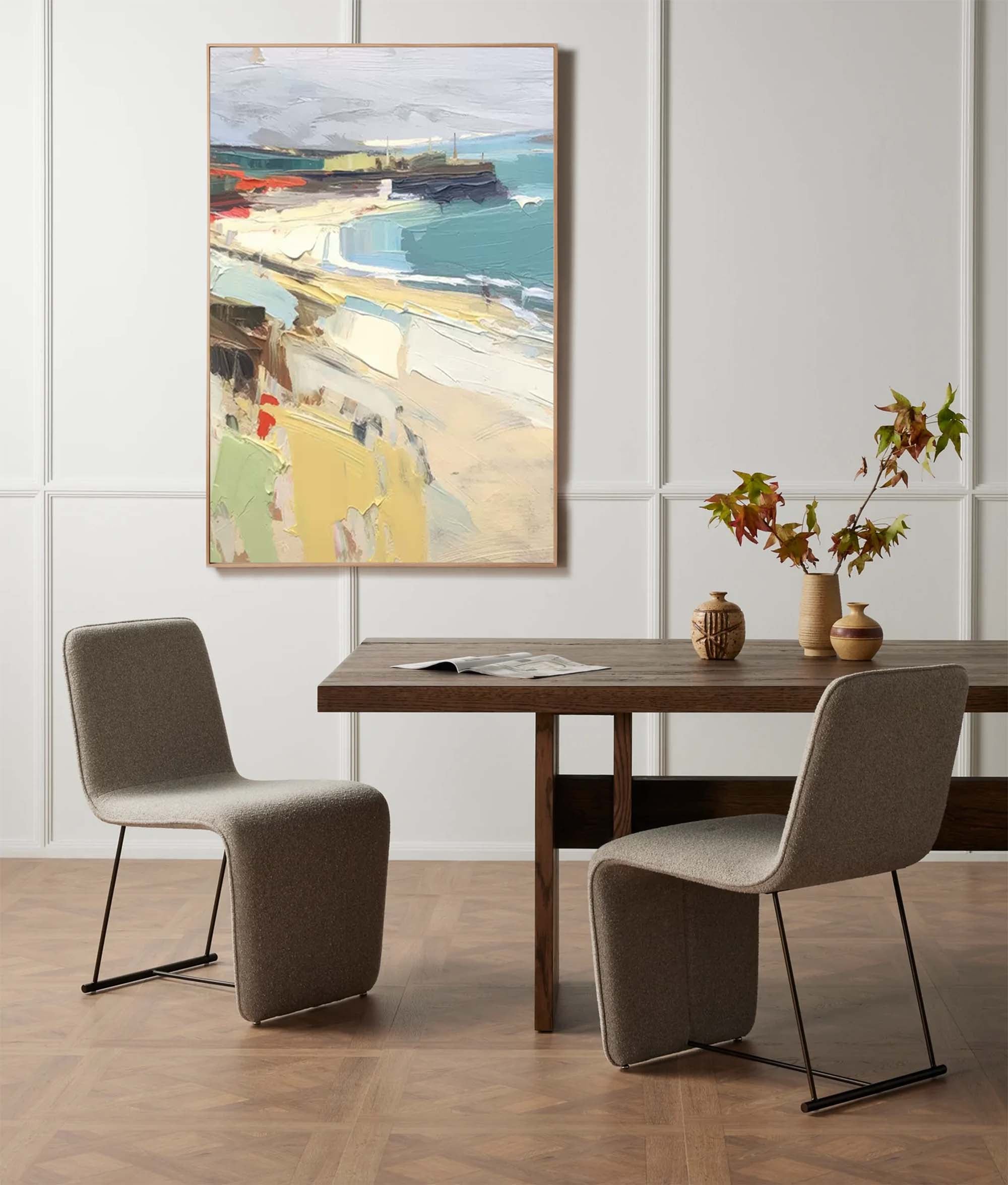 Wallart Serene Coastal Oil Painting