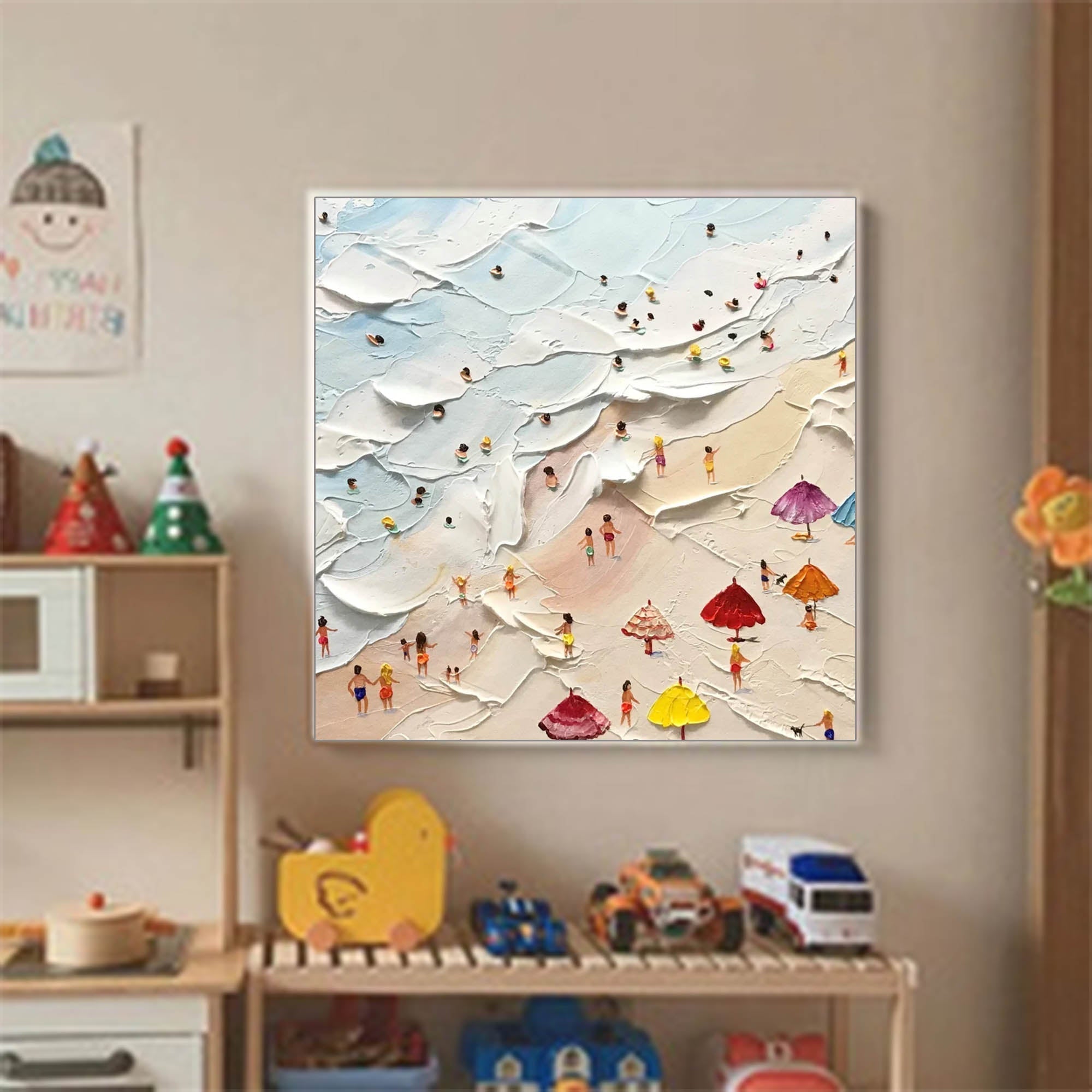 Wallart Summer Beach Vibes: Textured Coastal Life