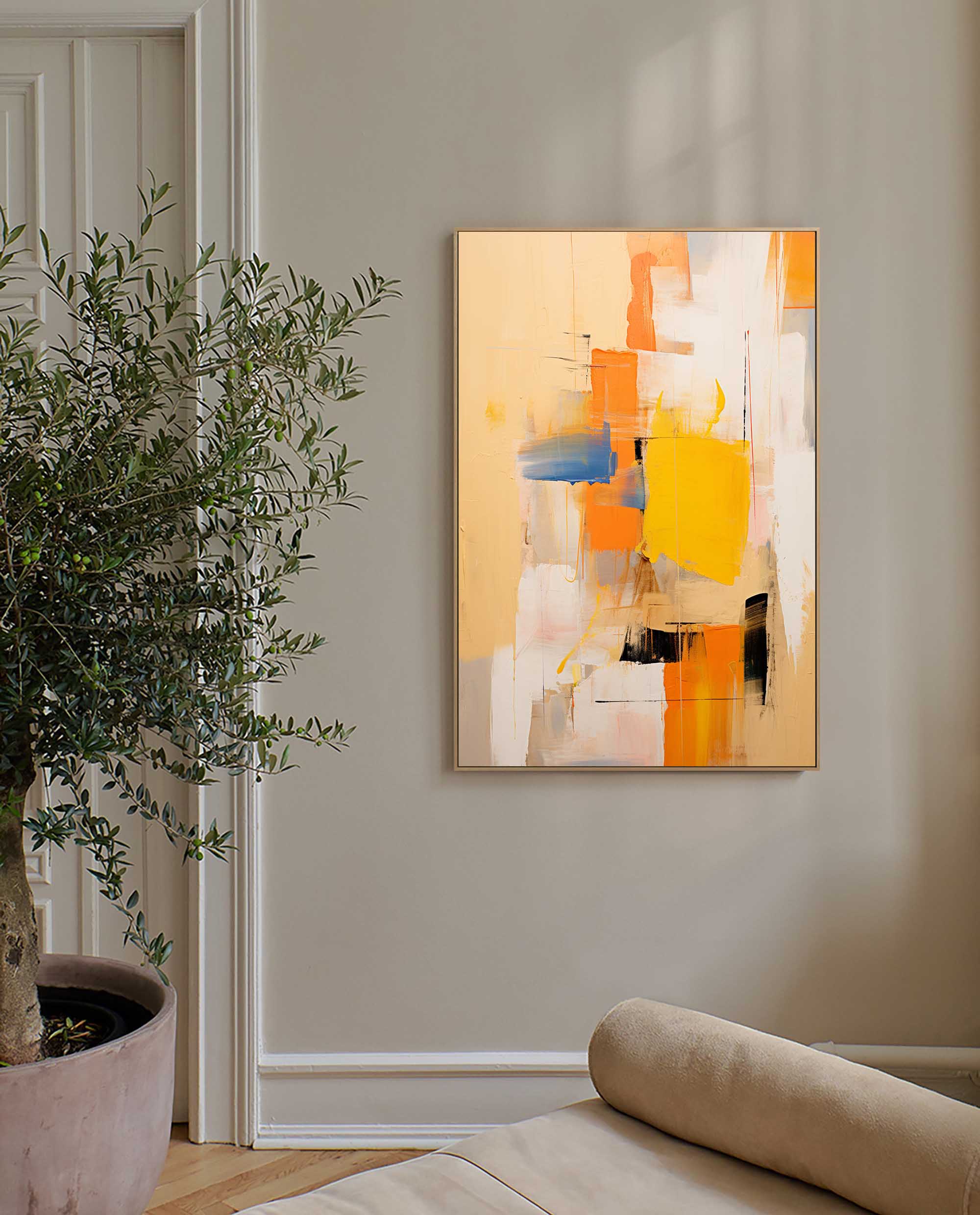 Wallart Golden Breeze in Abstract Layers