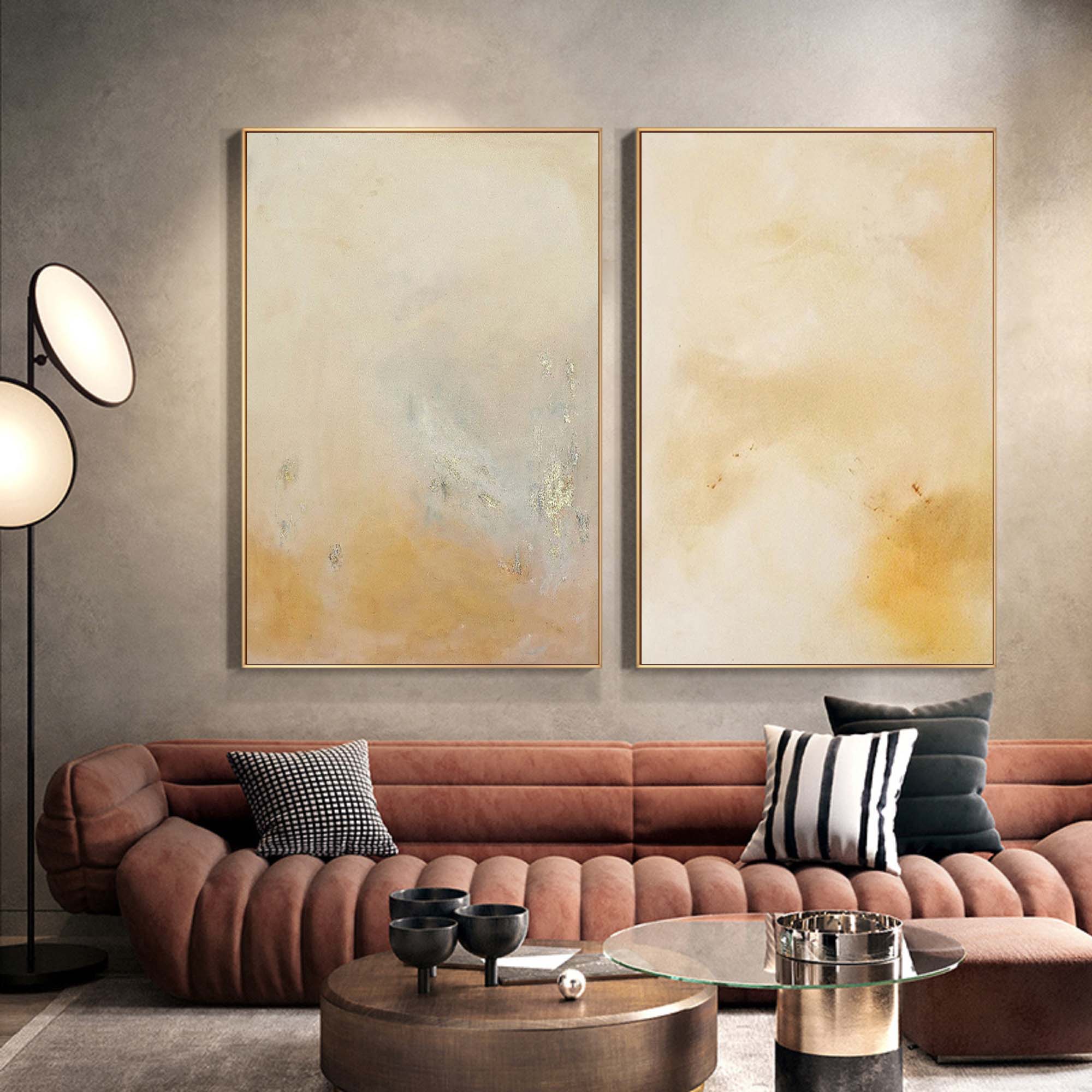 Wallart Neutral Abstract Canvas Art Set