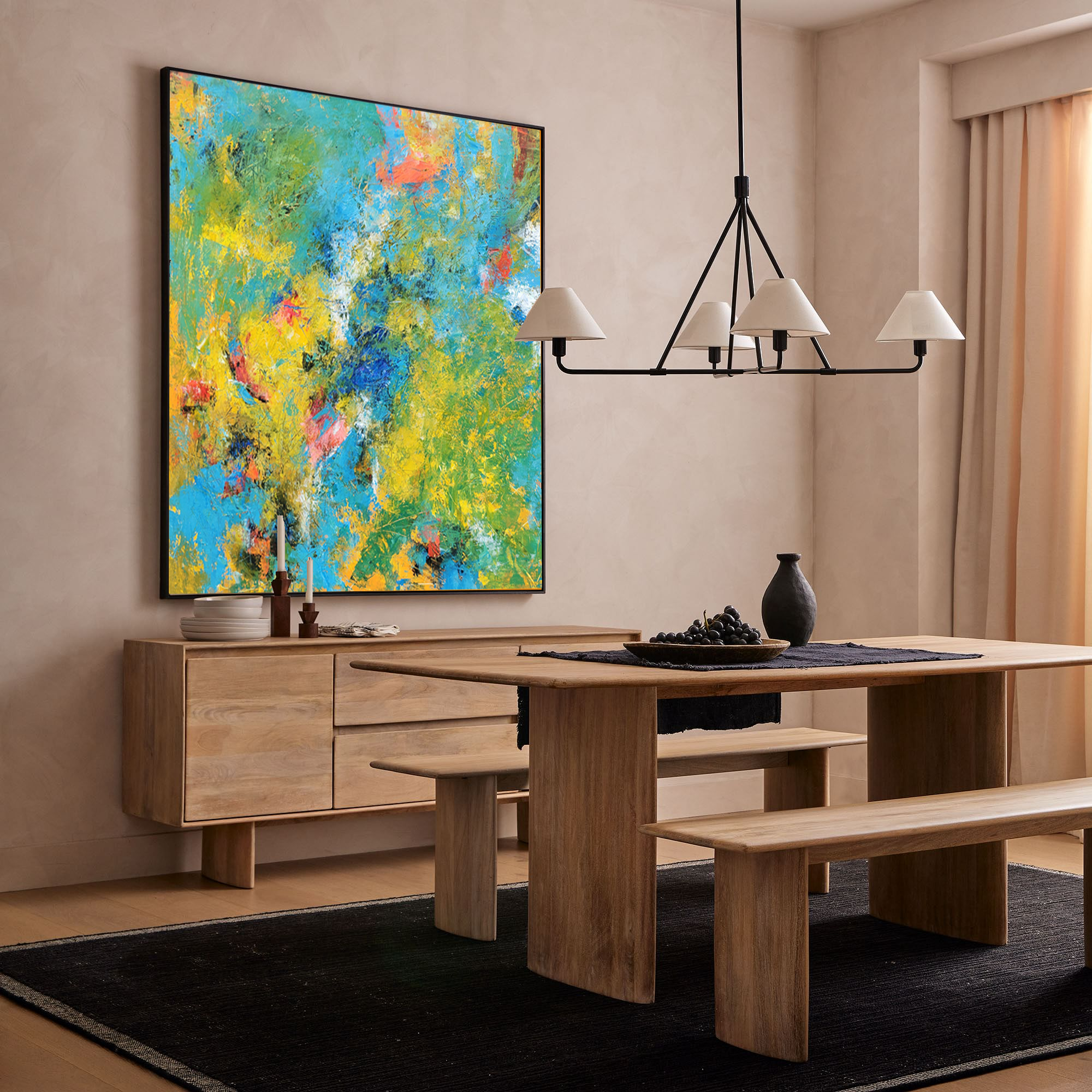 Wallart Vibrant Chaos: Abstract Color Burst