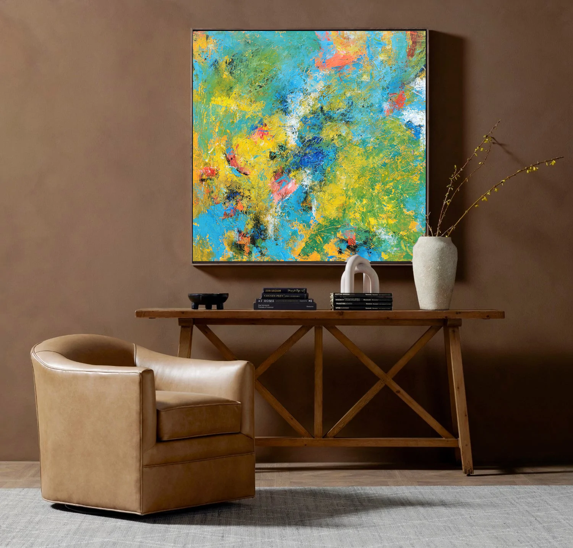 Wallart Vibrant Chaos: Abstract Color Burst