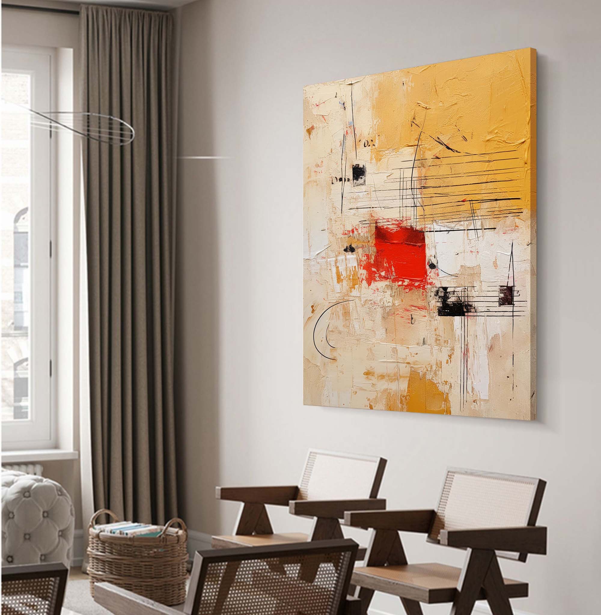 Wallart Bold Abstract Geometric Canvas