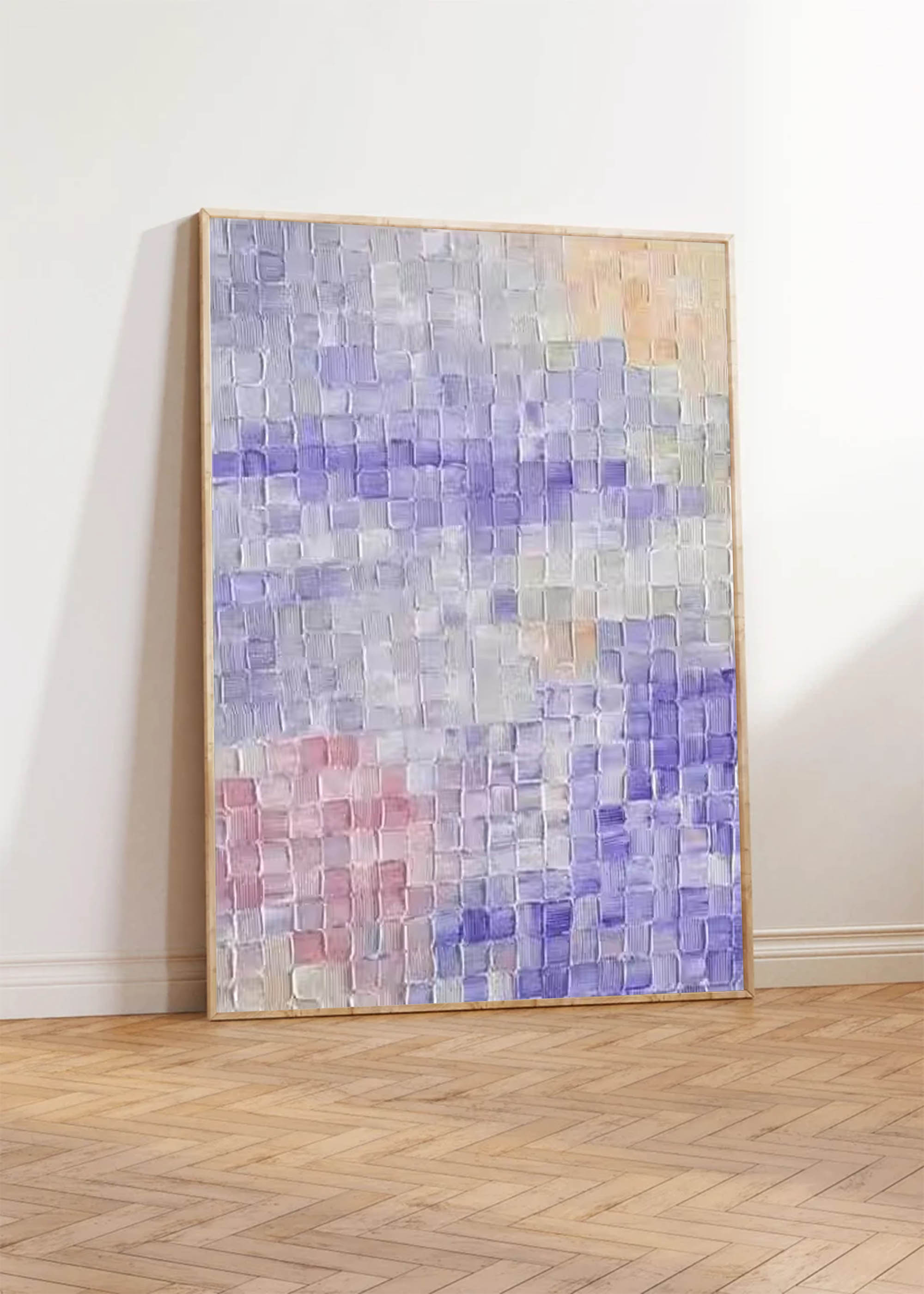 Wallart Lavender Sky Textured Abstract Art