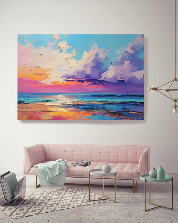 Wallart Vibrant Sunset with Reflections