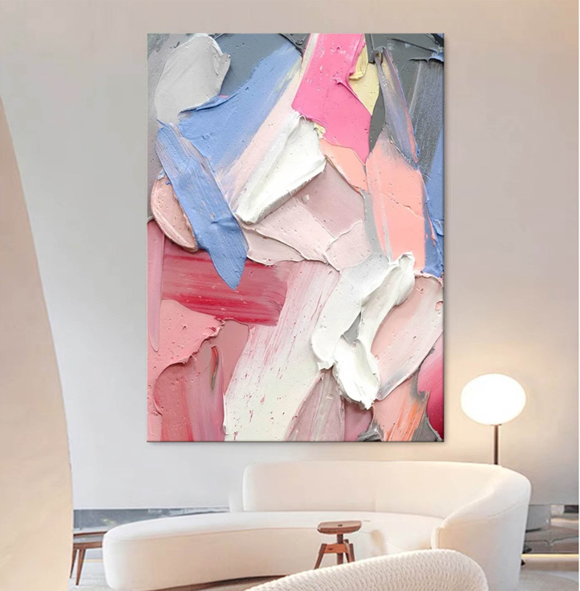 Wallart Textured Abstract Palette Knife Canvas Art