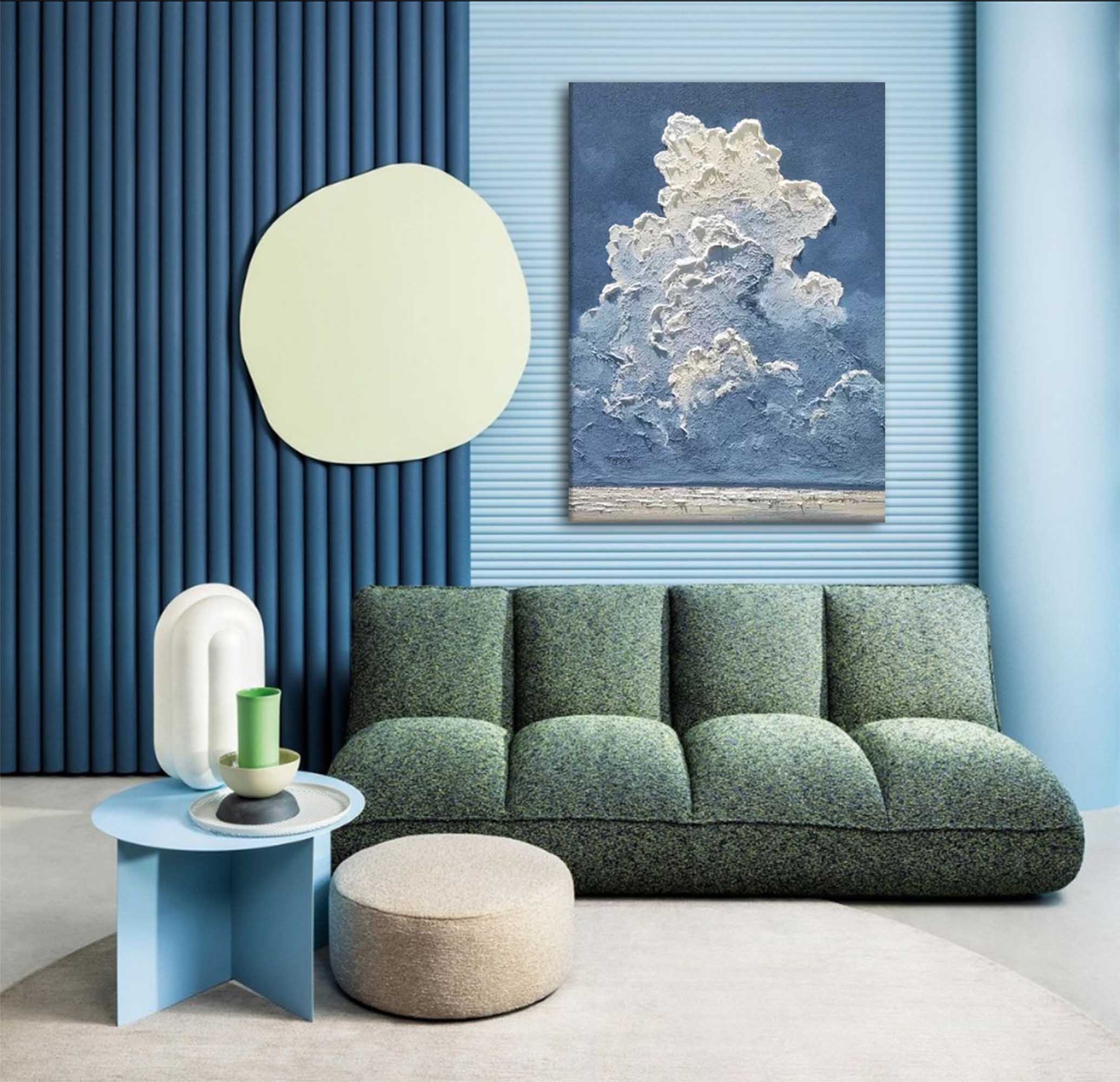 Wallart Clouds in Motion: Textured Sky Art
