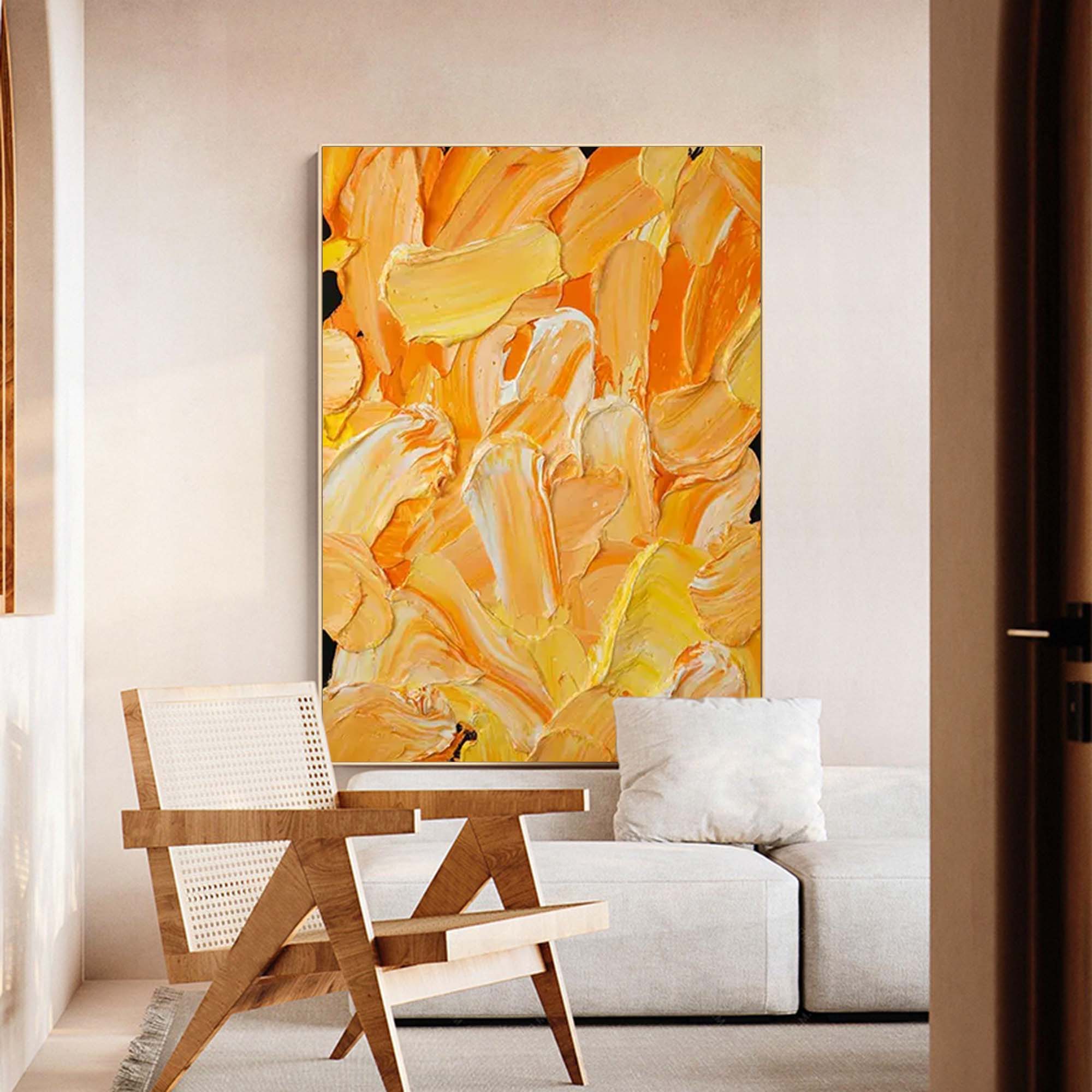Wallart Bold Orange Abstract Palette Art