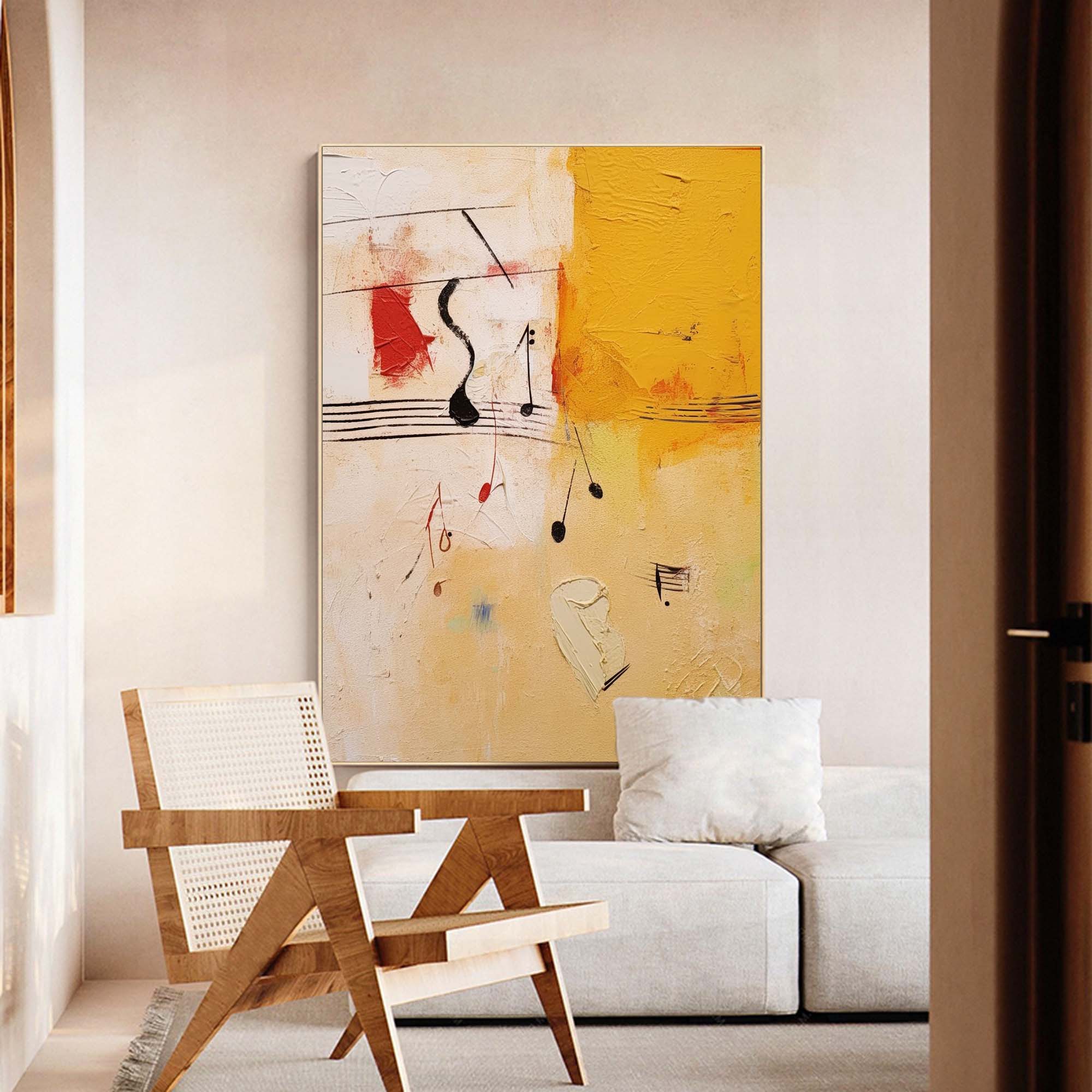 Wallart Abstract Musical Composition Canvas Art in Vibrant Tones