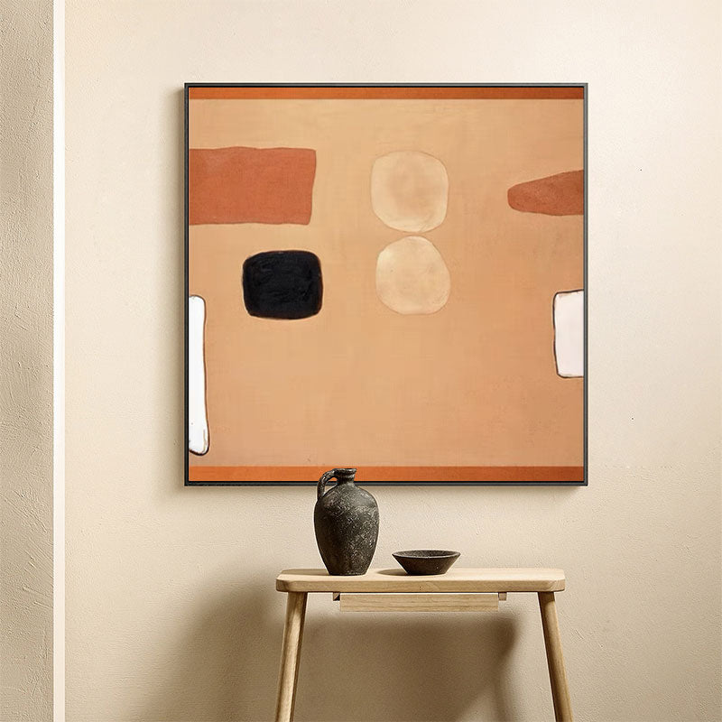 Wallart Geometric Minimalist Abstract Oil Painting