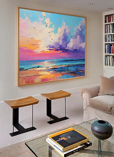Wallart Vibrant Sunset with Reflections