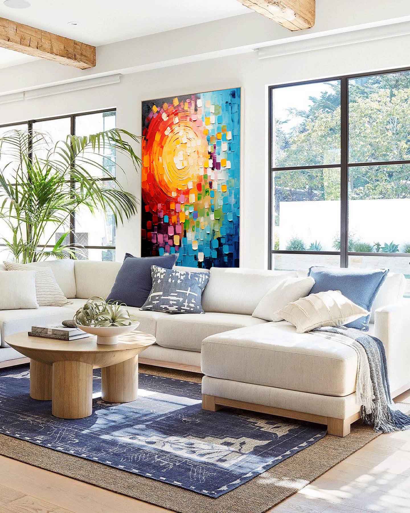 Wallart Radiant Spiral Abstract Canvas