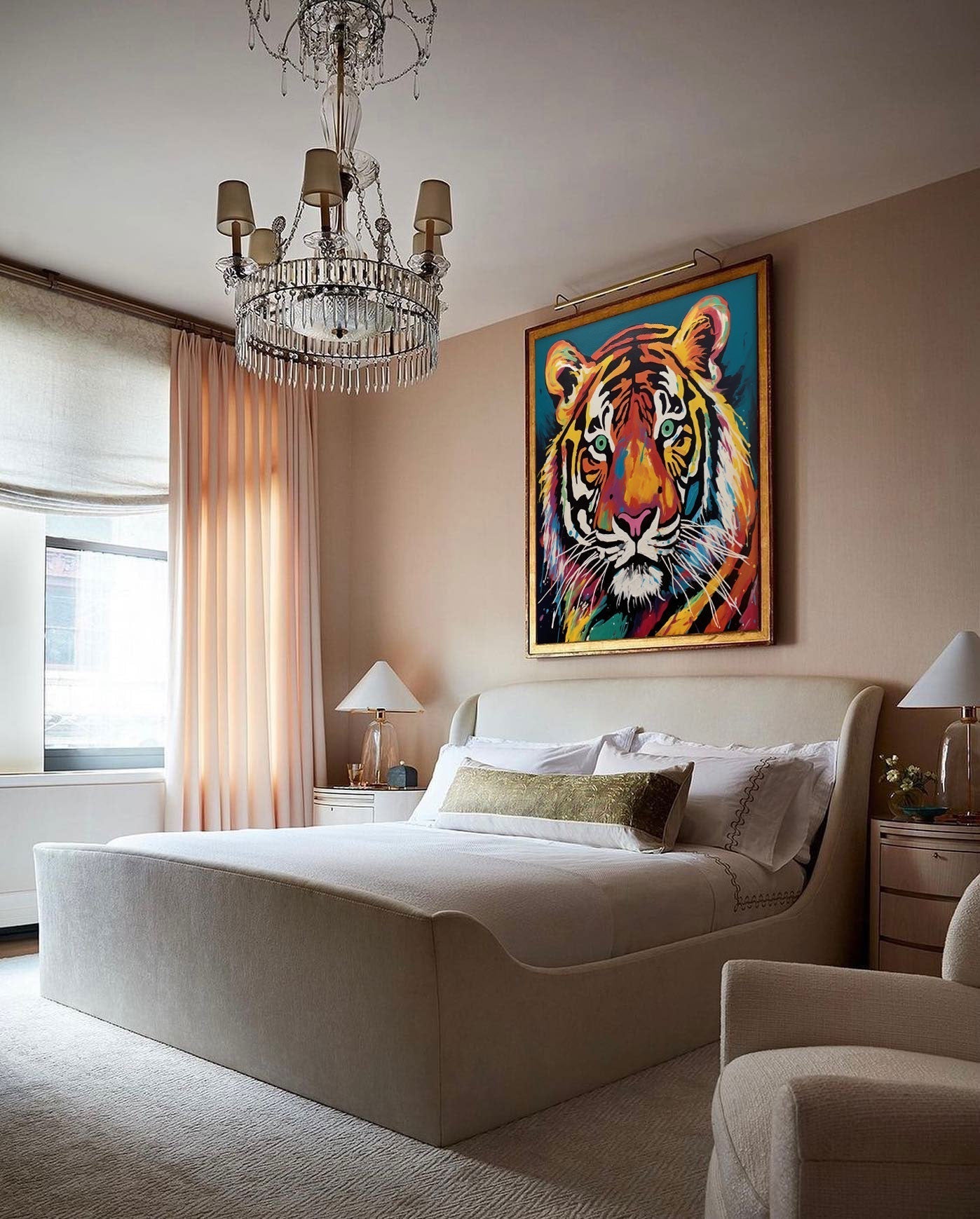 Wallart Vibrant Tiger in Full Color
