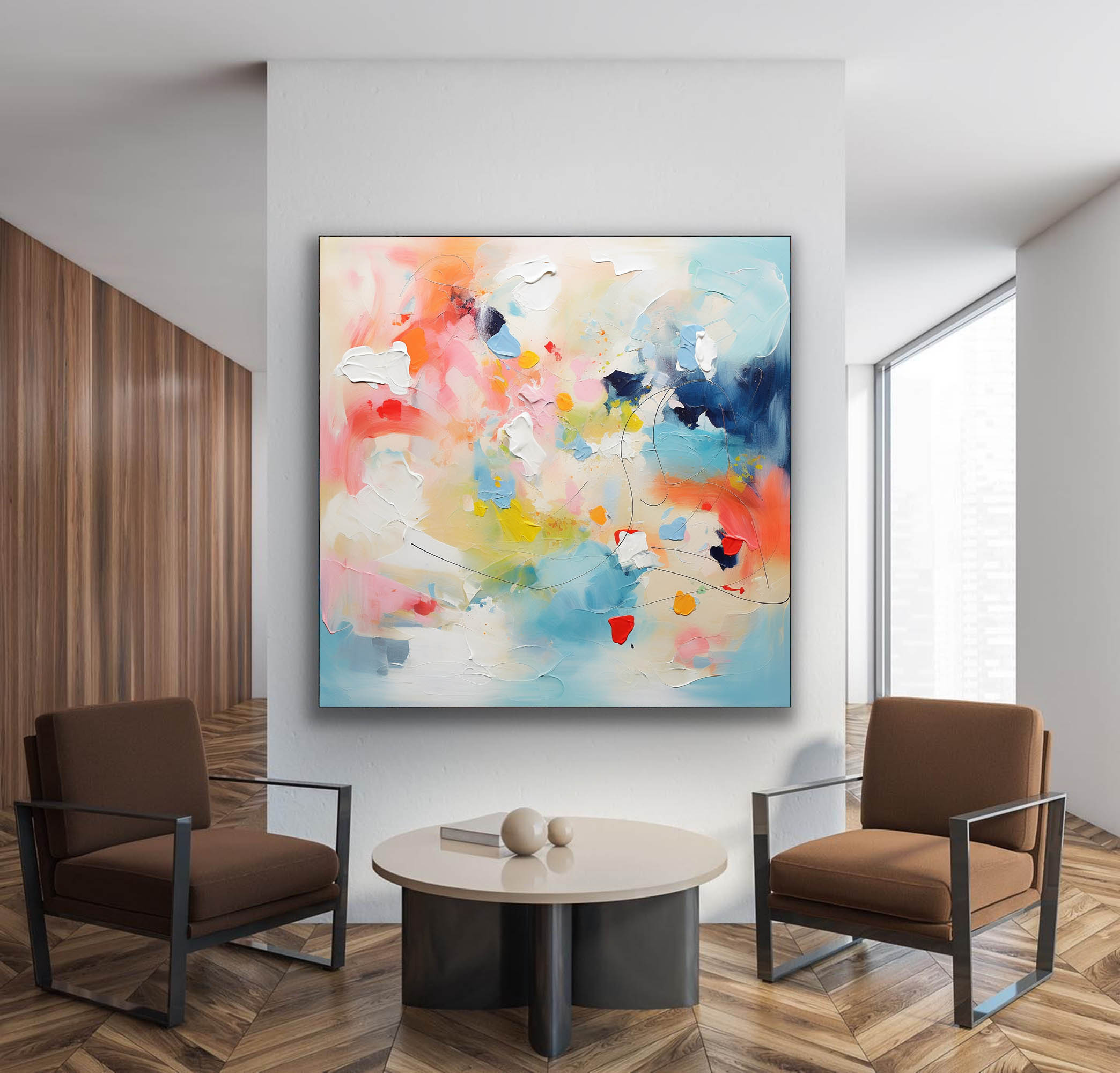Wallart Vibrant Abstract Color Motion Art