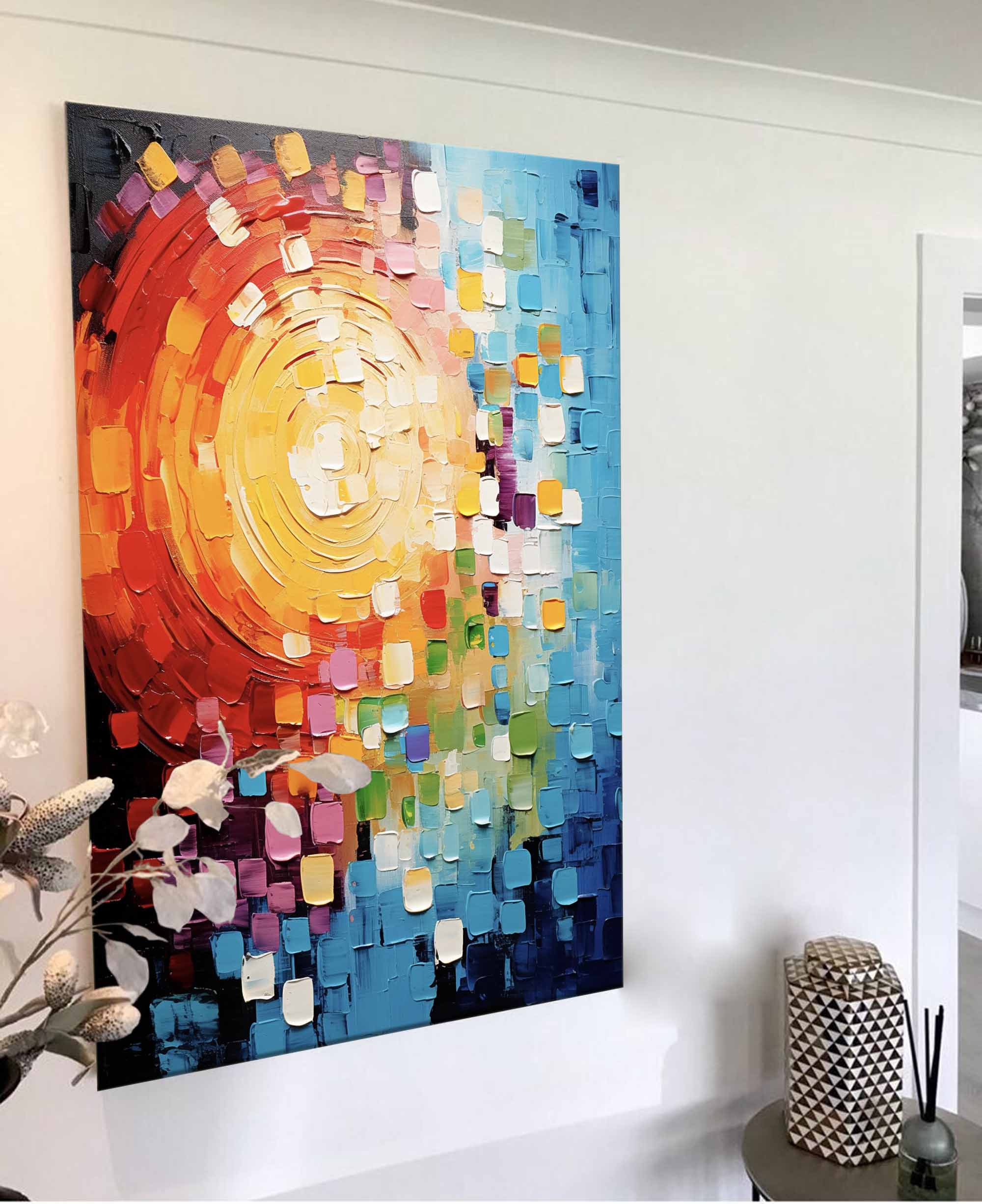 Wallart Radiant Spiral Abstract Canvas