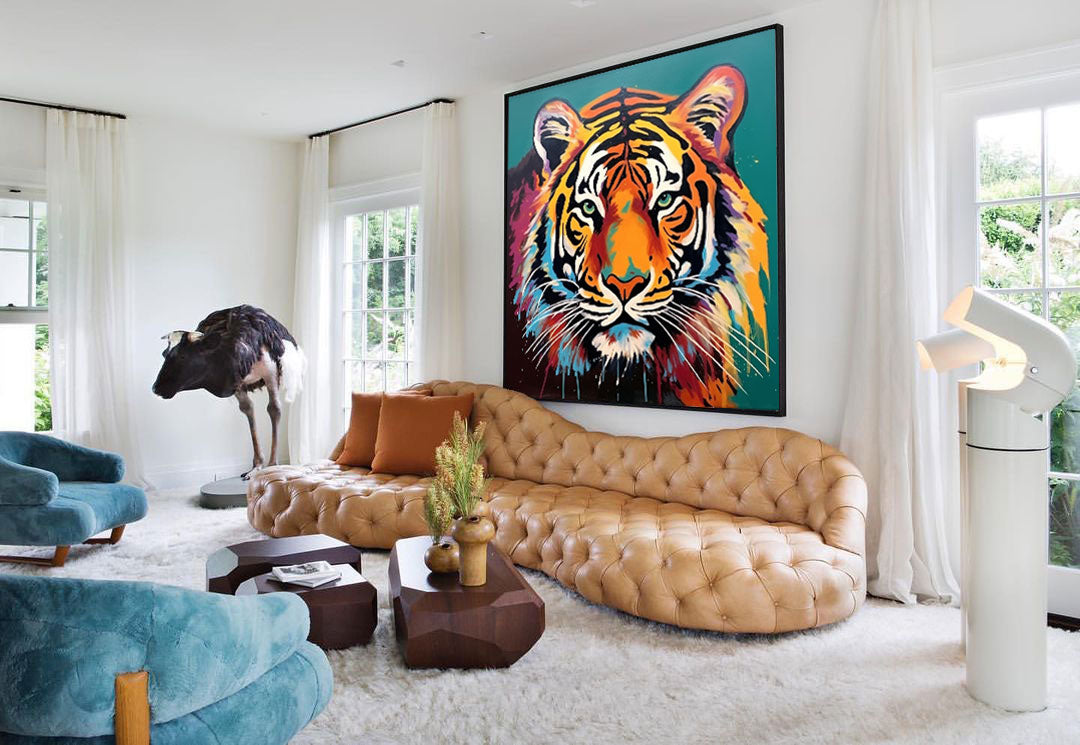Wallart Majestic Tiger in Vibrant Hues