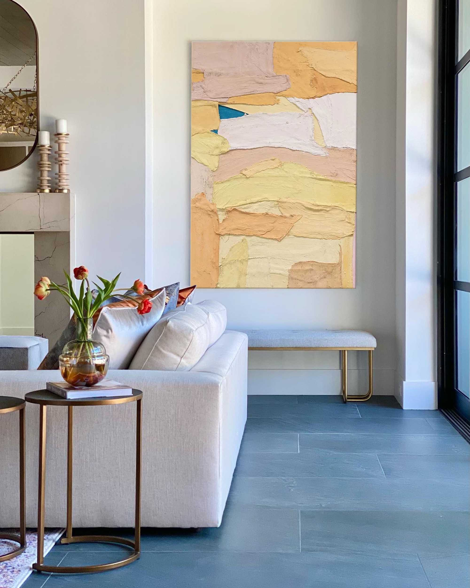Wallart Layered Pastel Abstract Texture Art