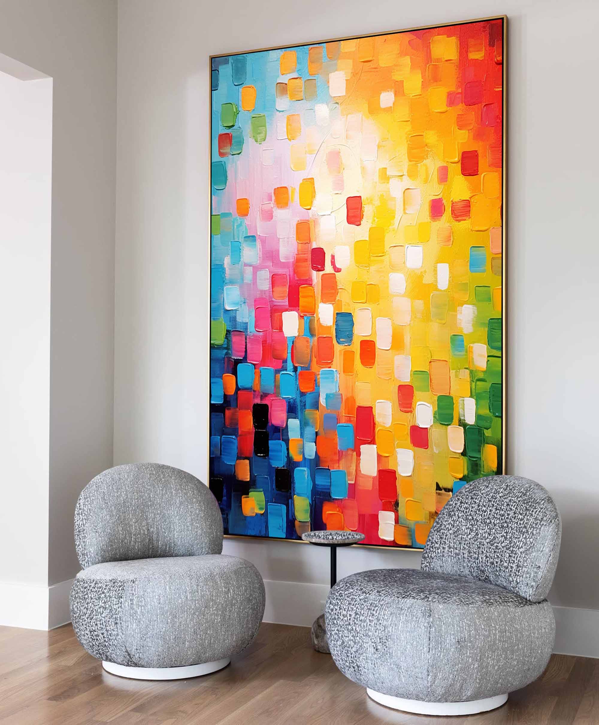 Wallart Vivid Mosaic Color Burst Canvas
