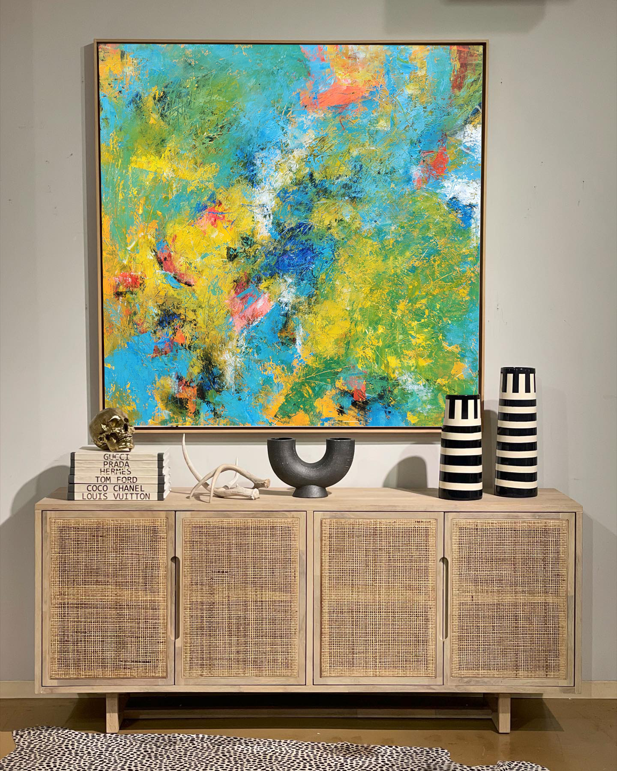 Wallart Vibrant Chaos: Abstract Color Burst