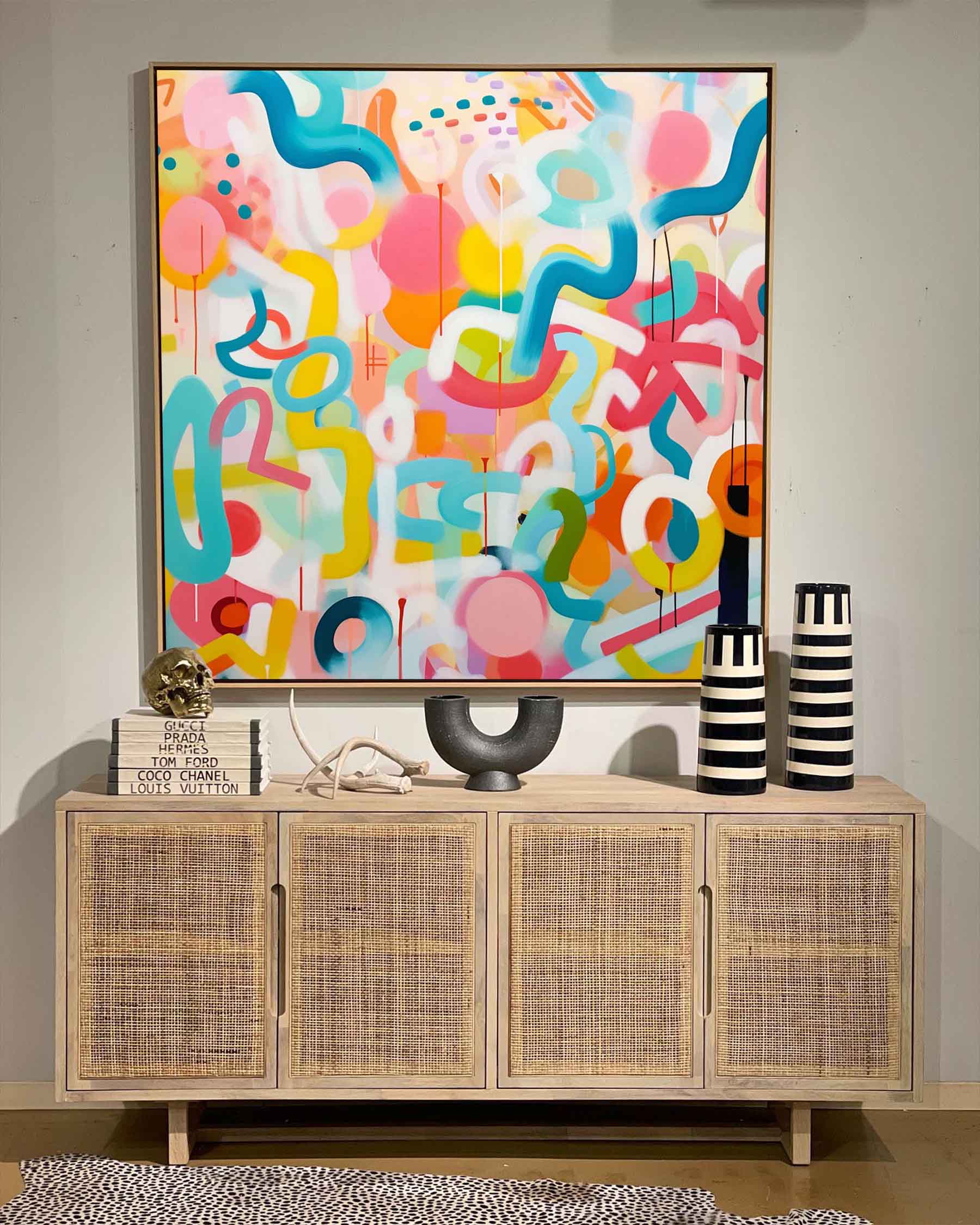 Wallart Vibrant Chaos Abstract Explosion