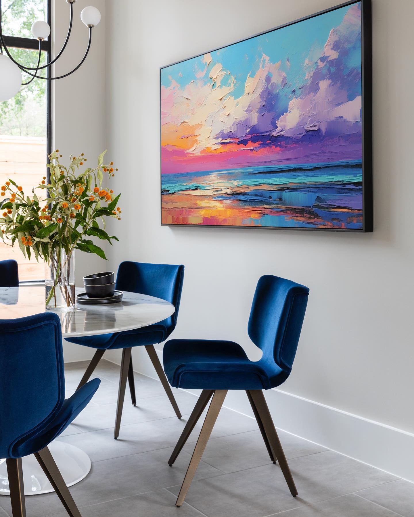 Wallart Vibrant Sunset with Reflections