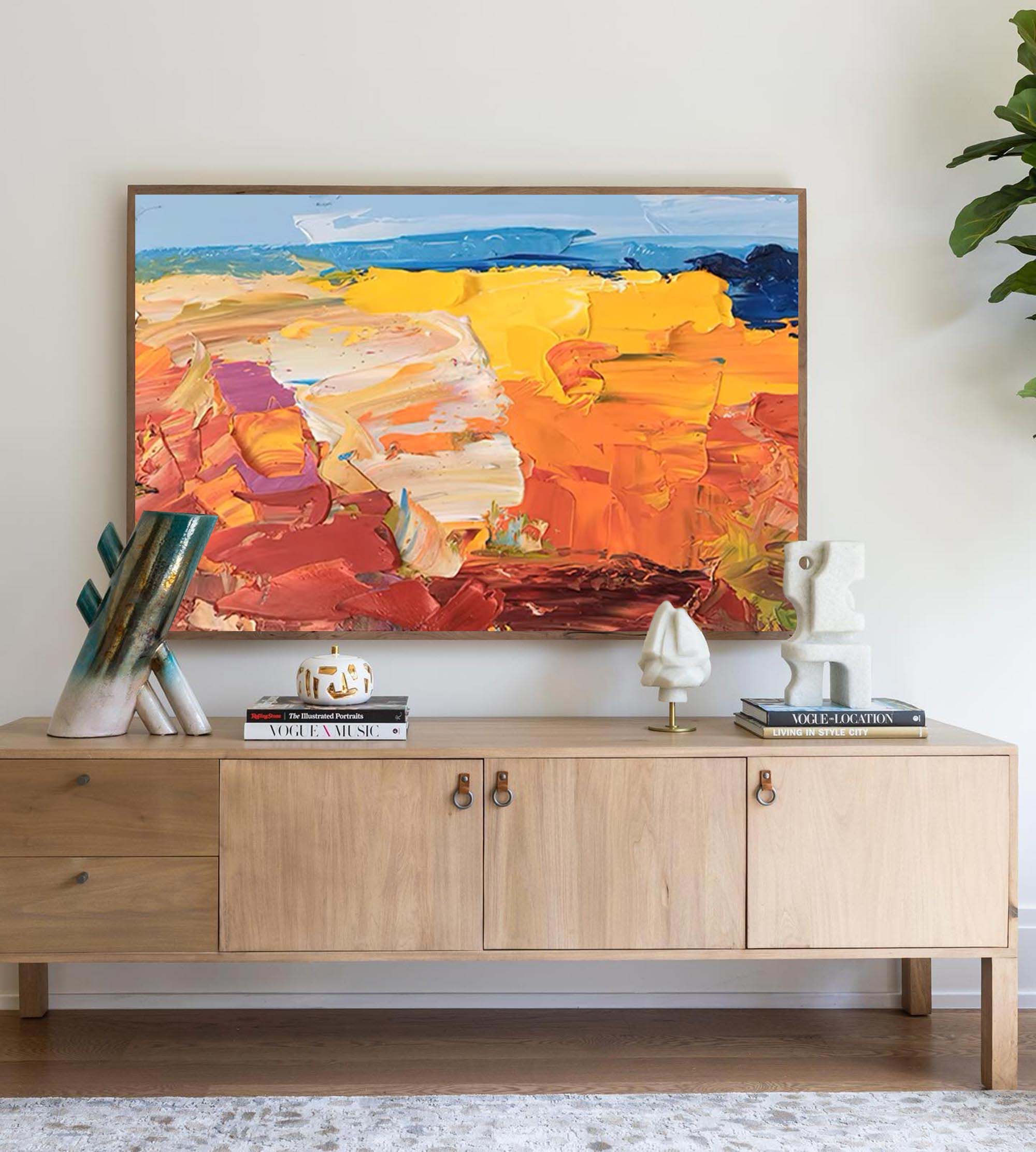 Wallart Bold Landscape Abstract Oil Art