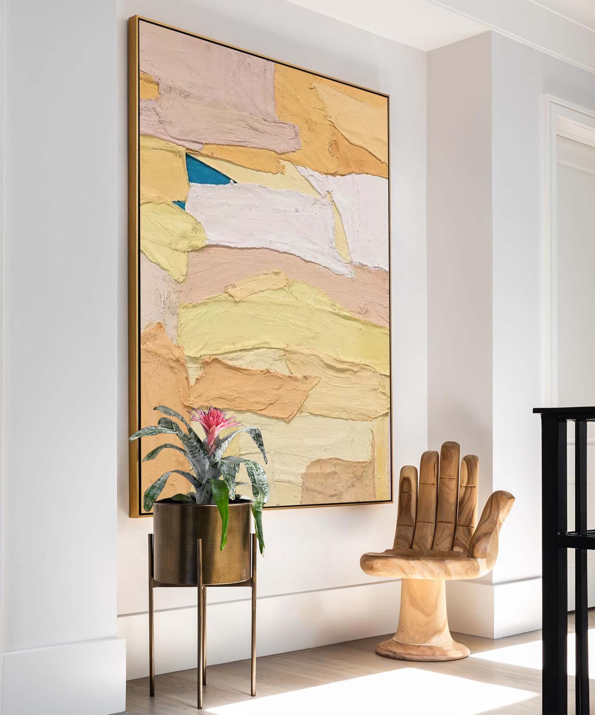 Wallart Layered Pastel Abstract Texture Art