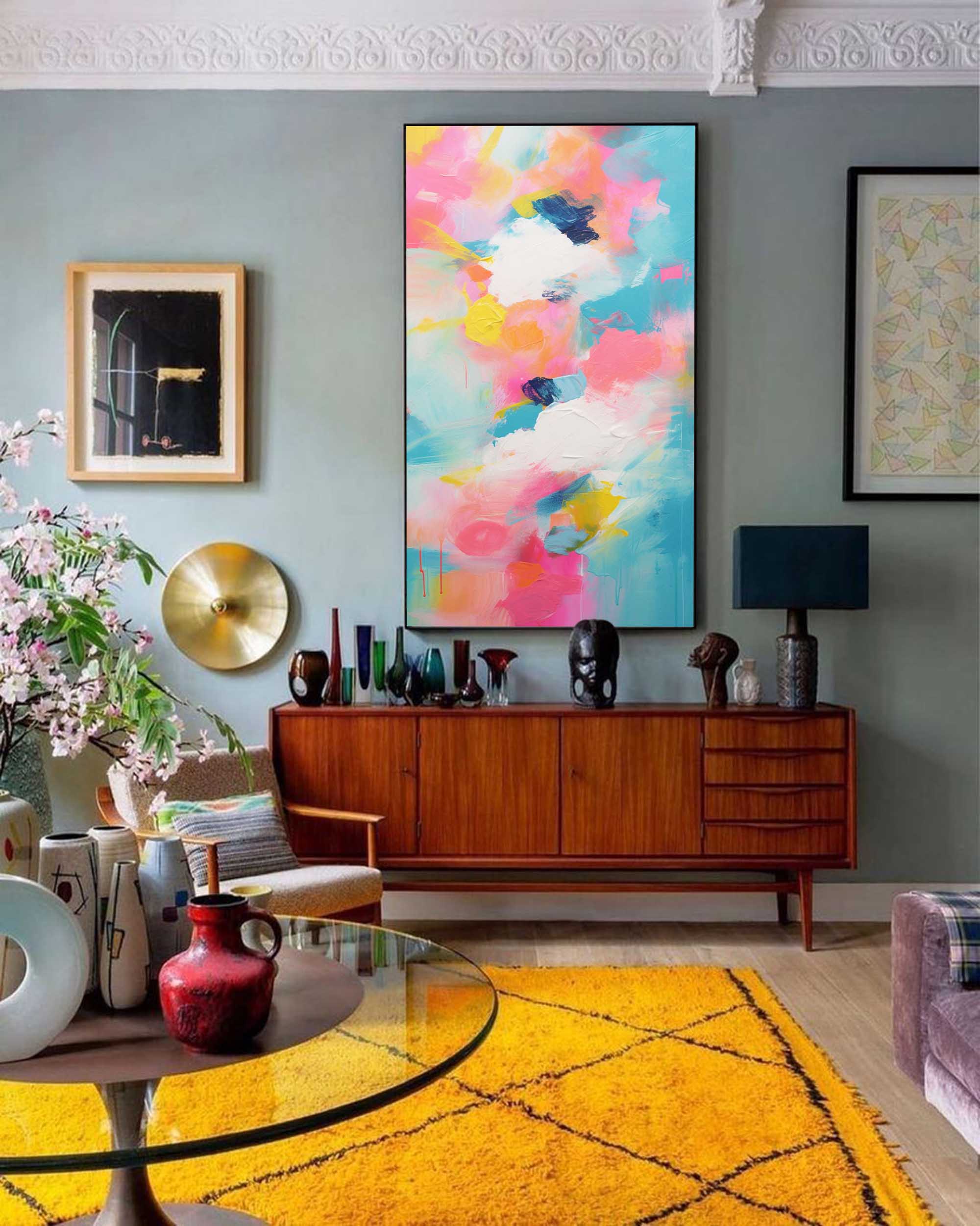 Wallart Color Symphony Abstract Canvas