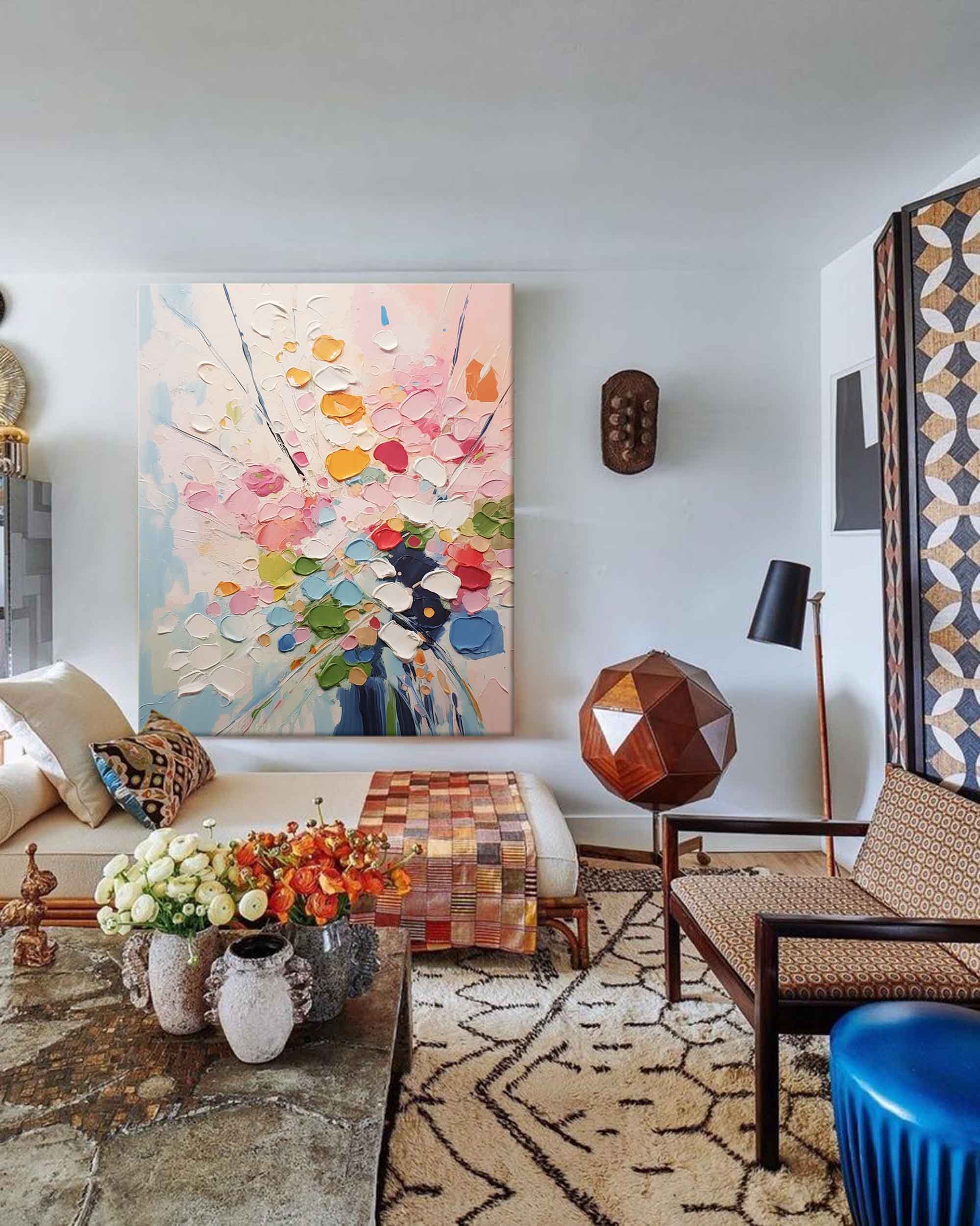 Wallart Vibrant Floral Symphony