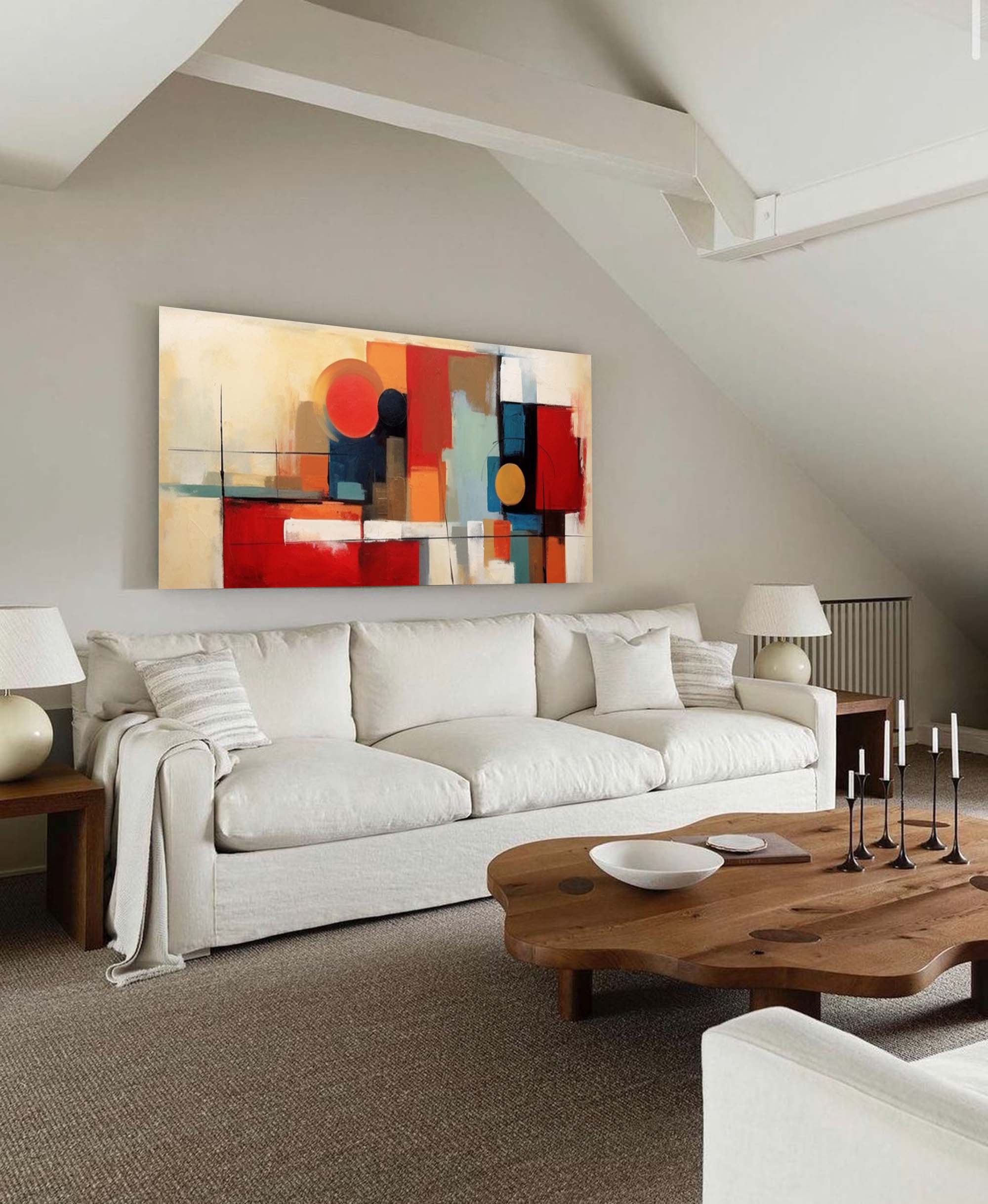 Wallart Geometric Abstract Canvas Art