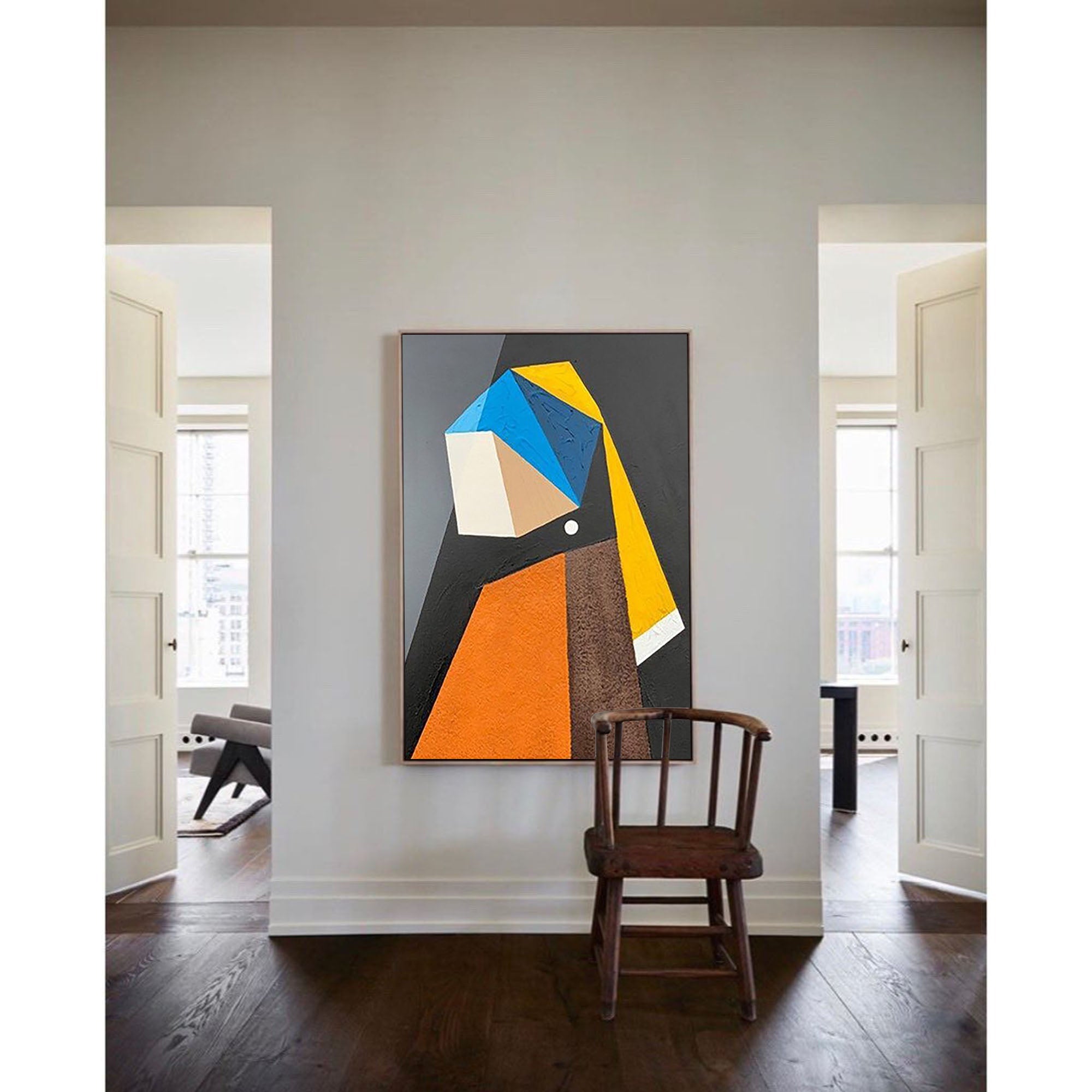 Wallart Geometric Minimalist Portrait Abstract Art