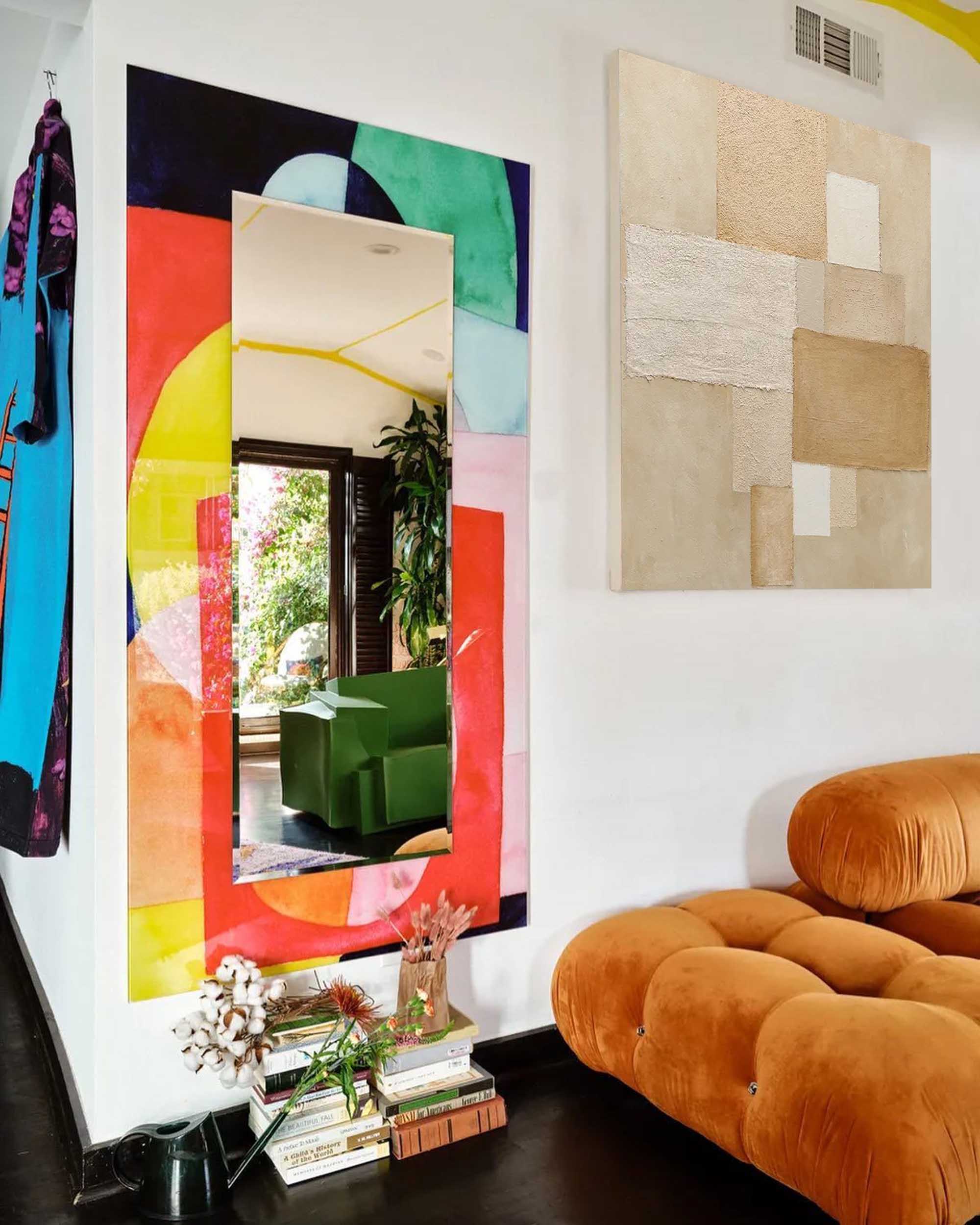 Wallart Neutral Geometric Abstract – Textured Beige & Cream Oil Painting on Canvas
