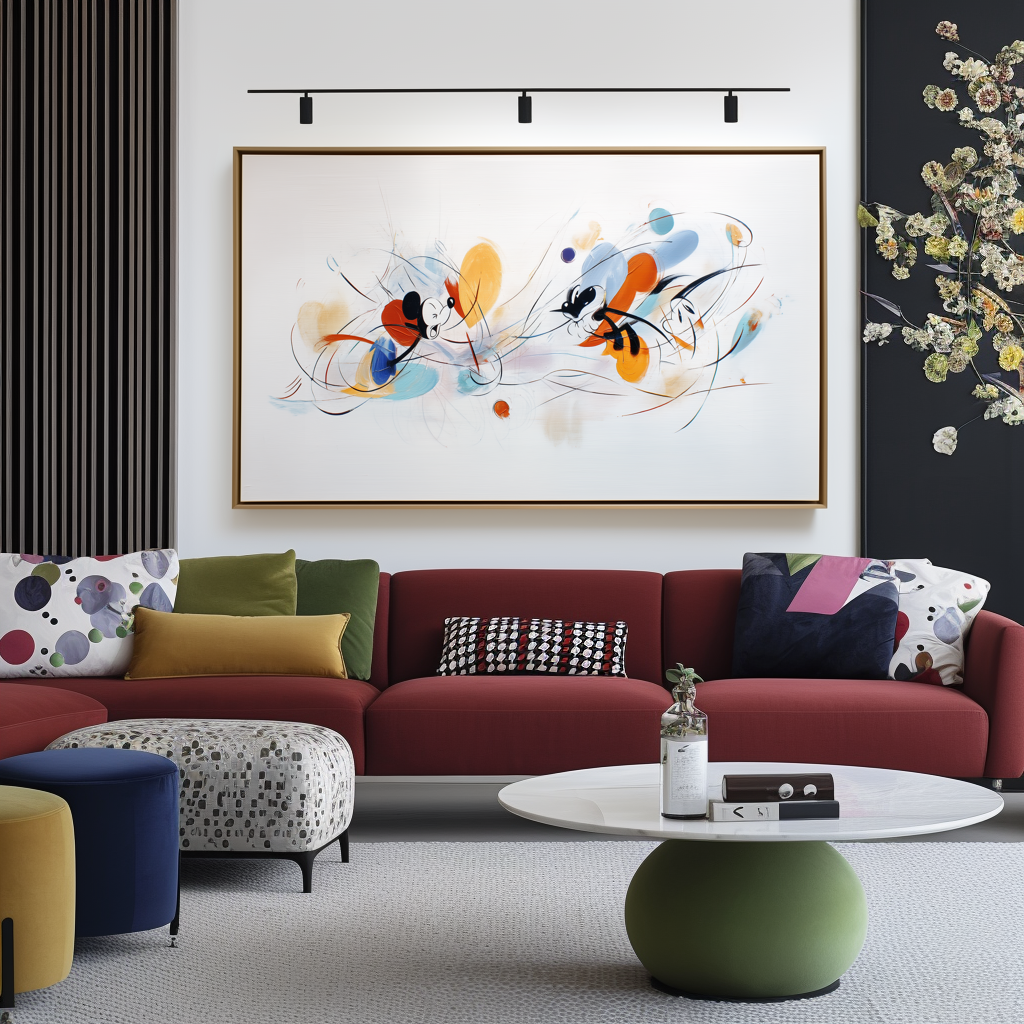 Velocity Play – Abstract Cartoon Duo Graffiti | Colorful Textured Pop Art Canvas