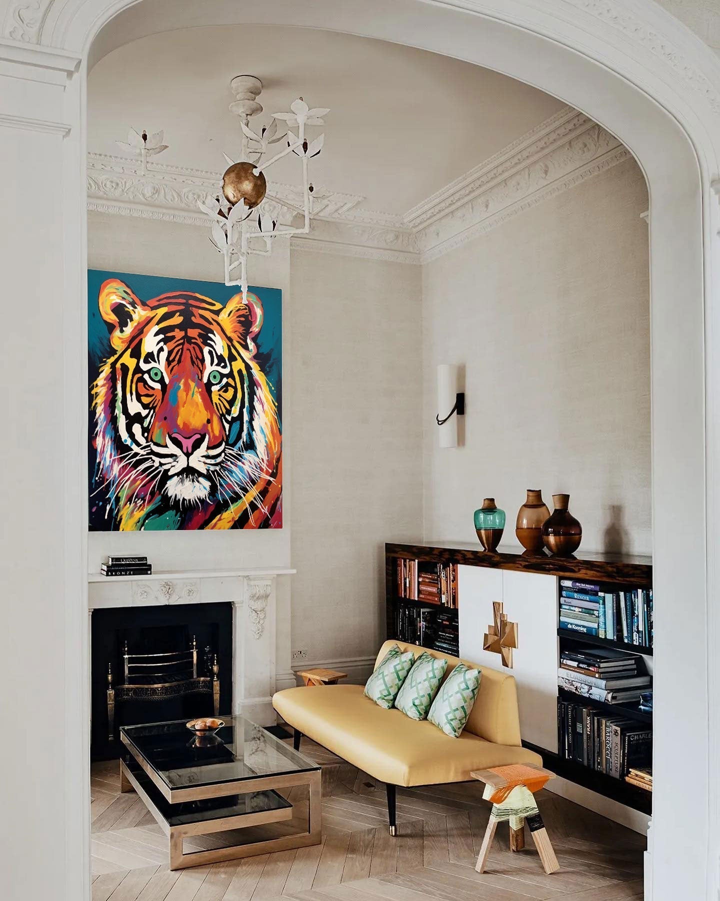 Wallart Vibrant Tiger in Full Color