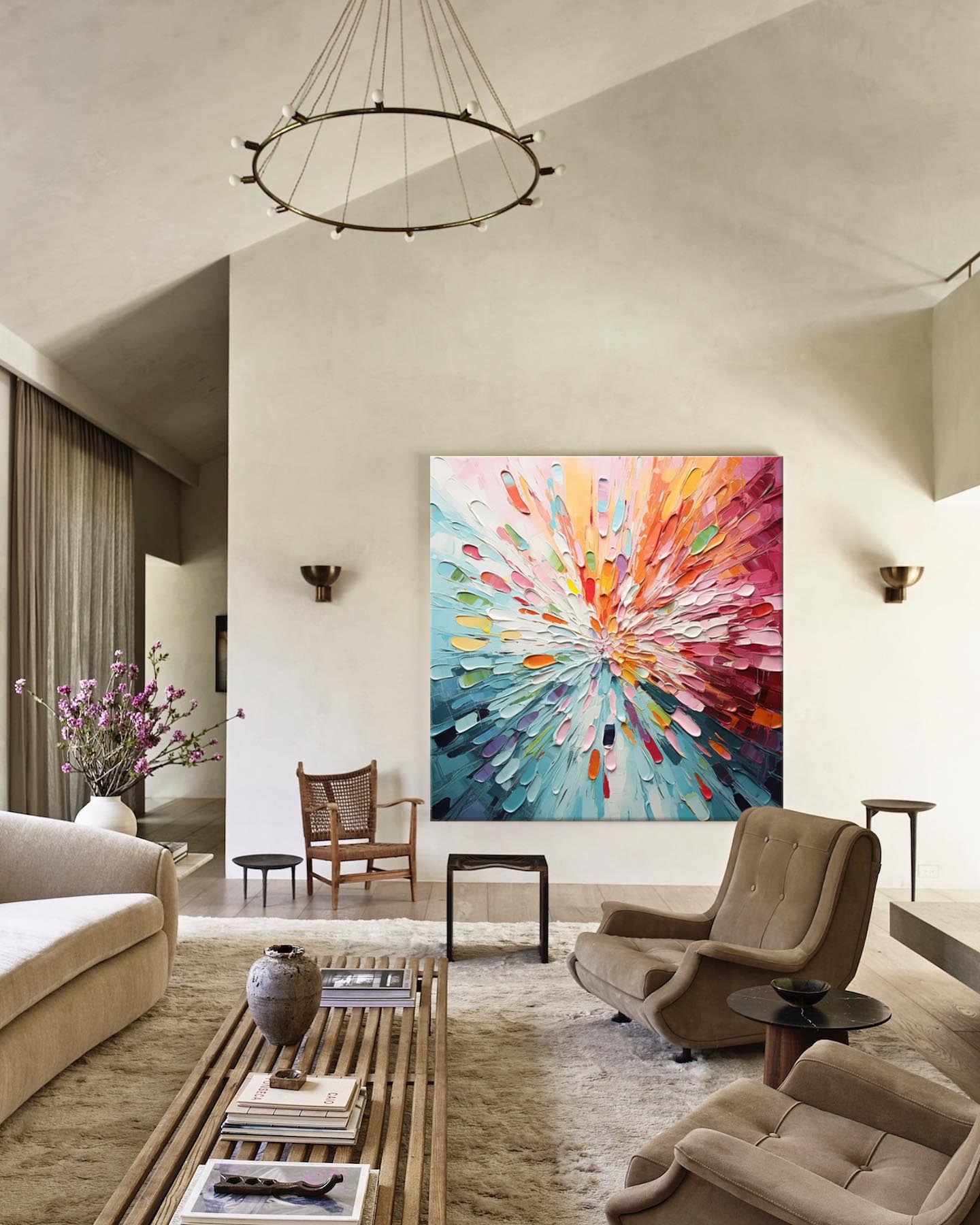 Wallart Explosive Burst of Color Canvas
