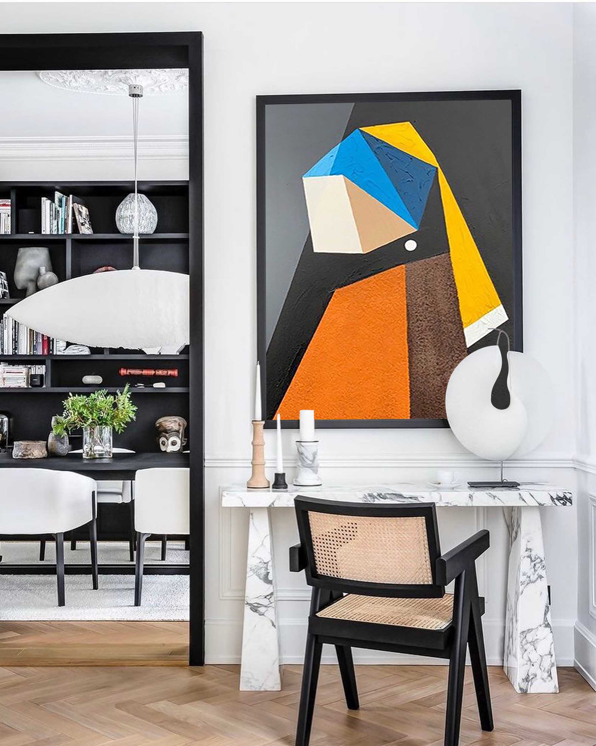 Wallart Geometric Minimalist Portrait Abstract Art