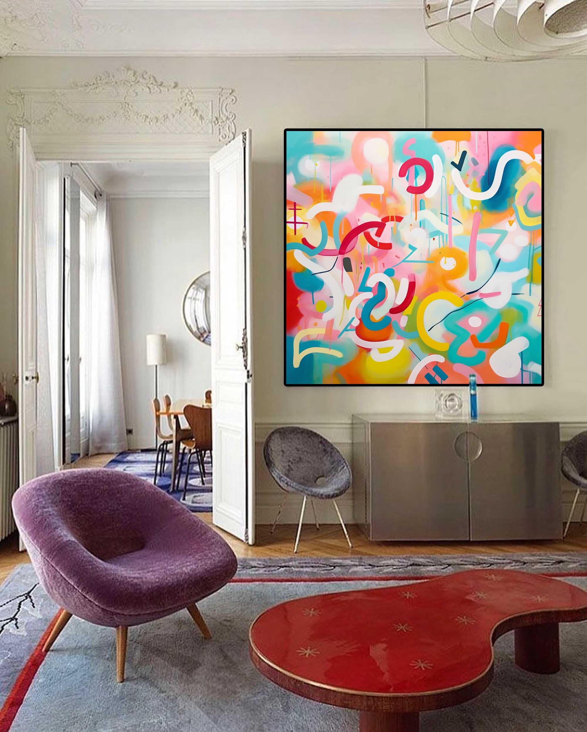 Wallart Energetic Dreamscape Abstract Art
