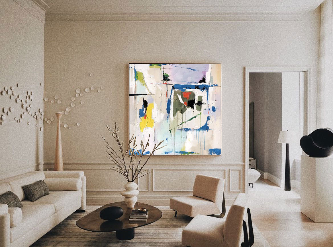 Wallart Colorful Abstract Textured Art