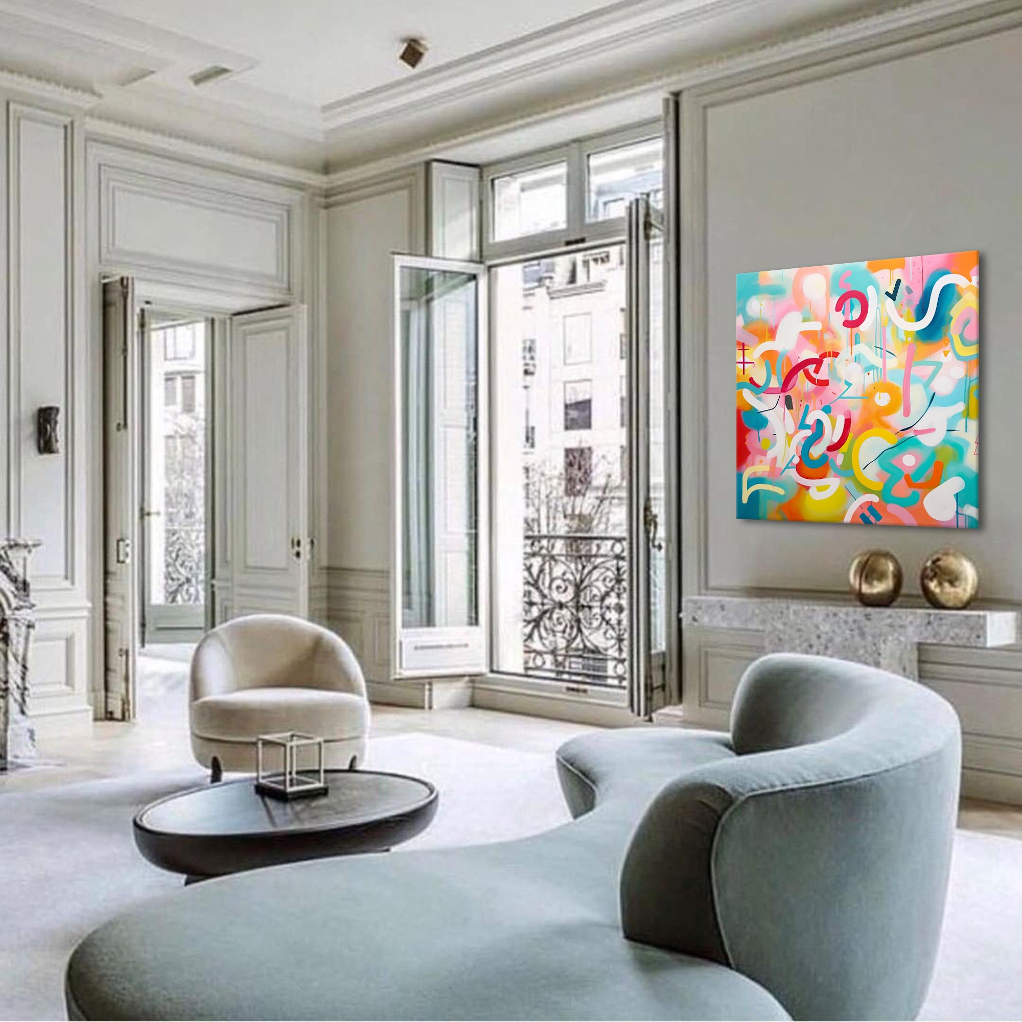 Wallart Energetic Dreamscape Abstract Art