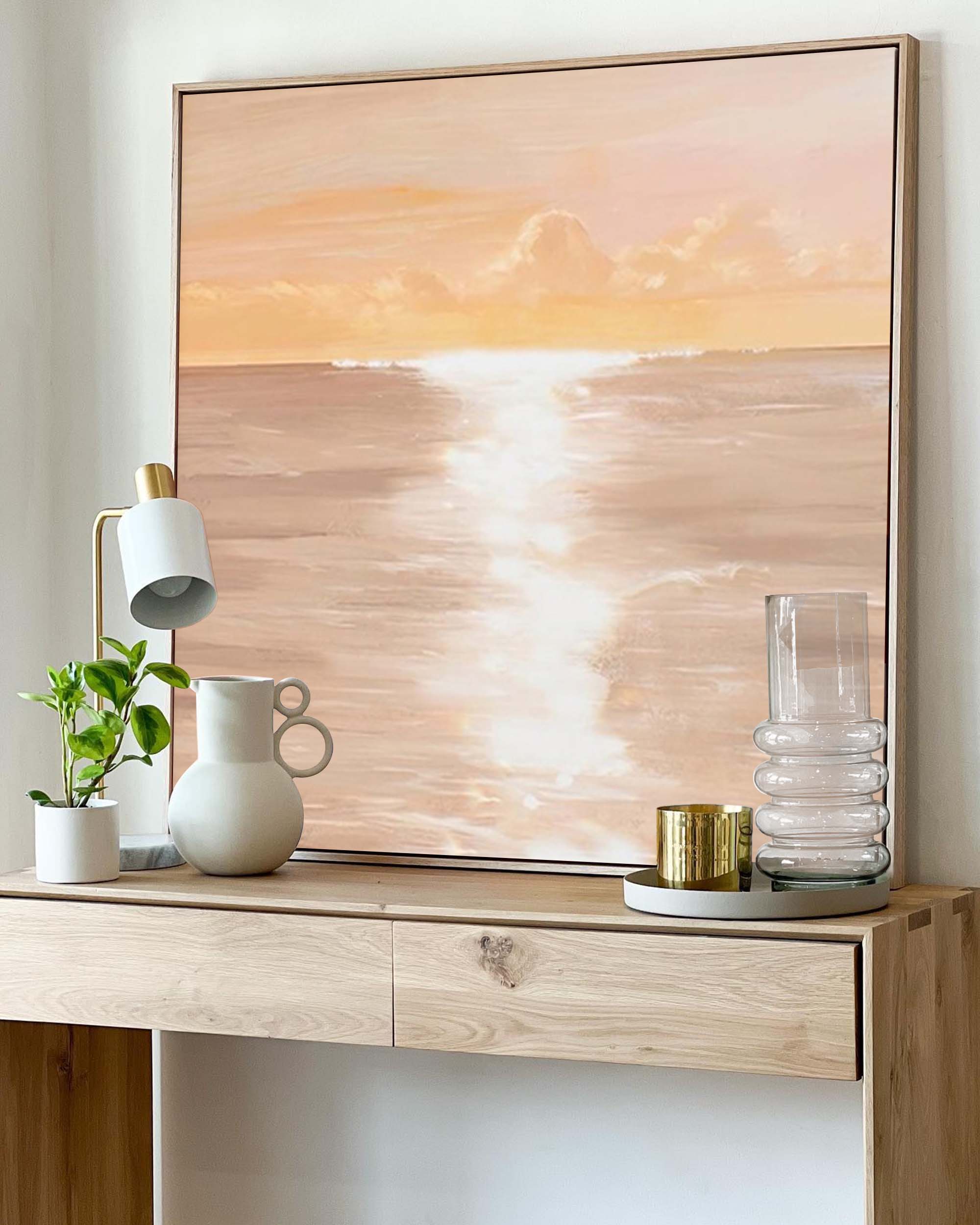 Wallart Golden Horizon at Sunset
